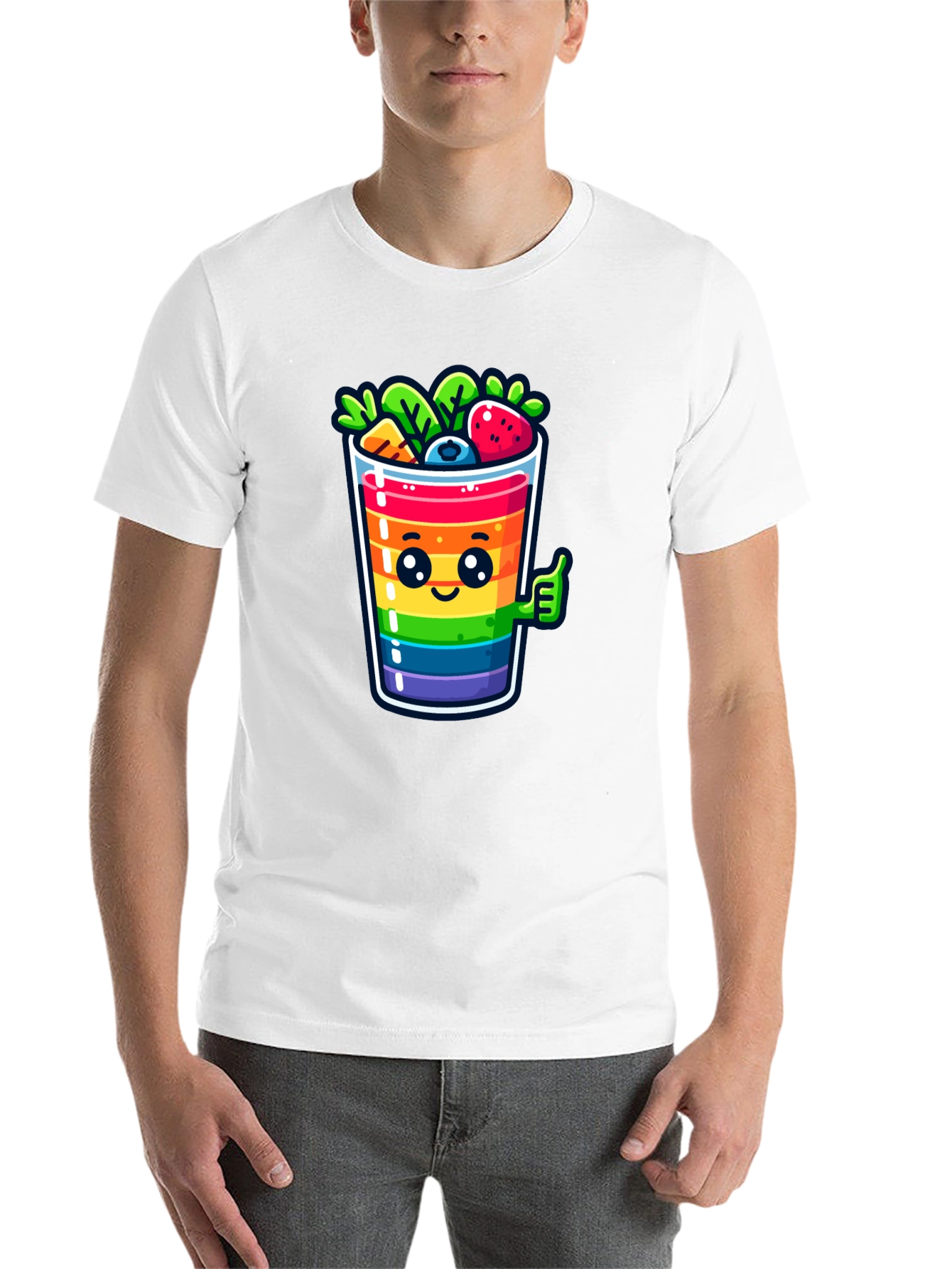 Black Rainbow Smoothie T-Shirt view 14