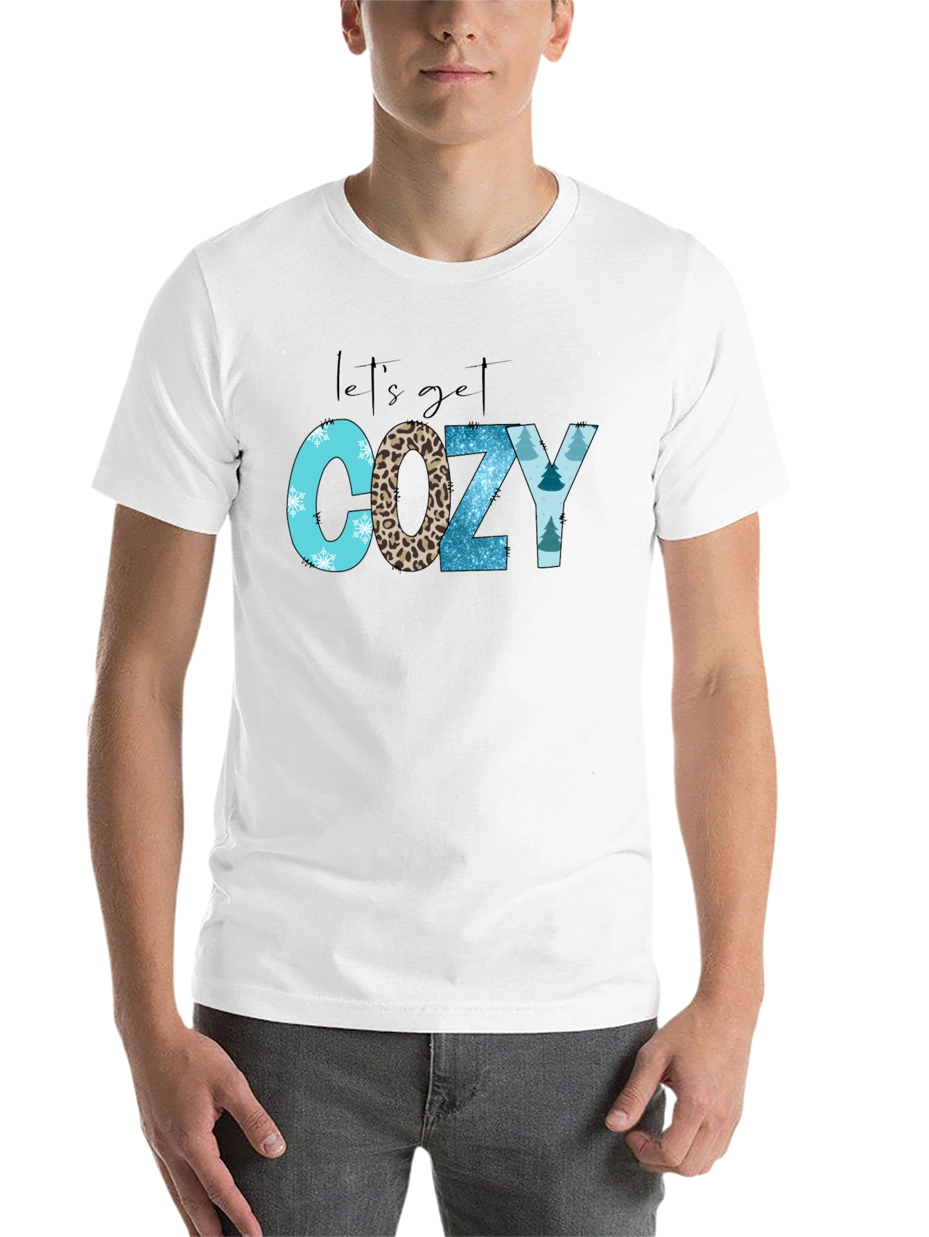 Black Let's Get Cozy T-Shirt view 14