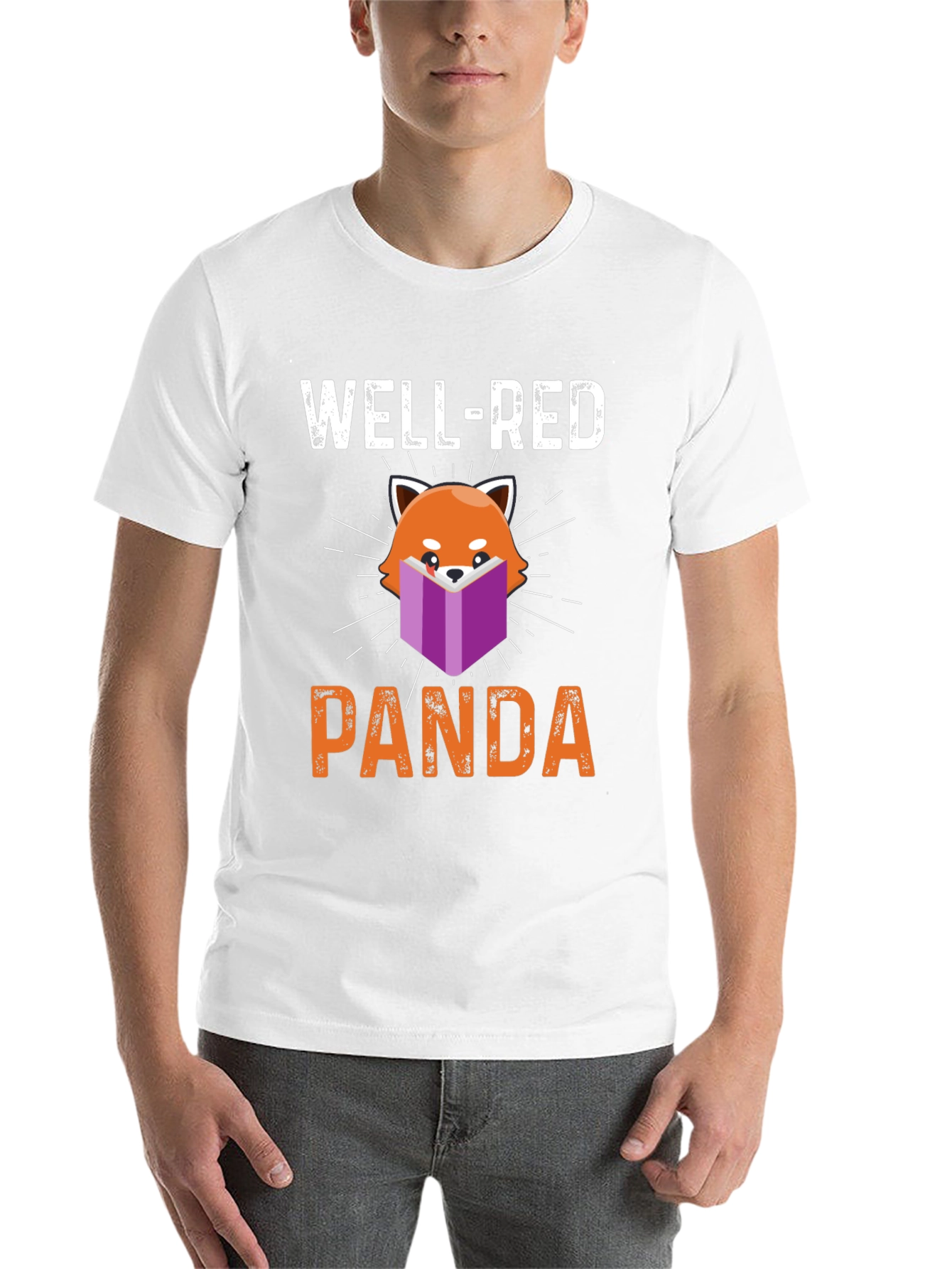 Black Well-Red Panda T-Shirt - Book Lover Tee view 14