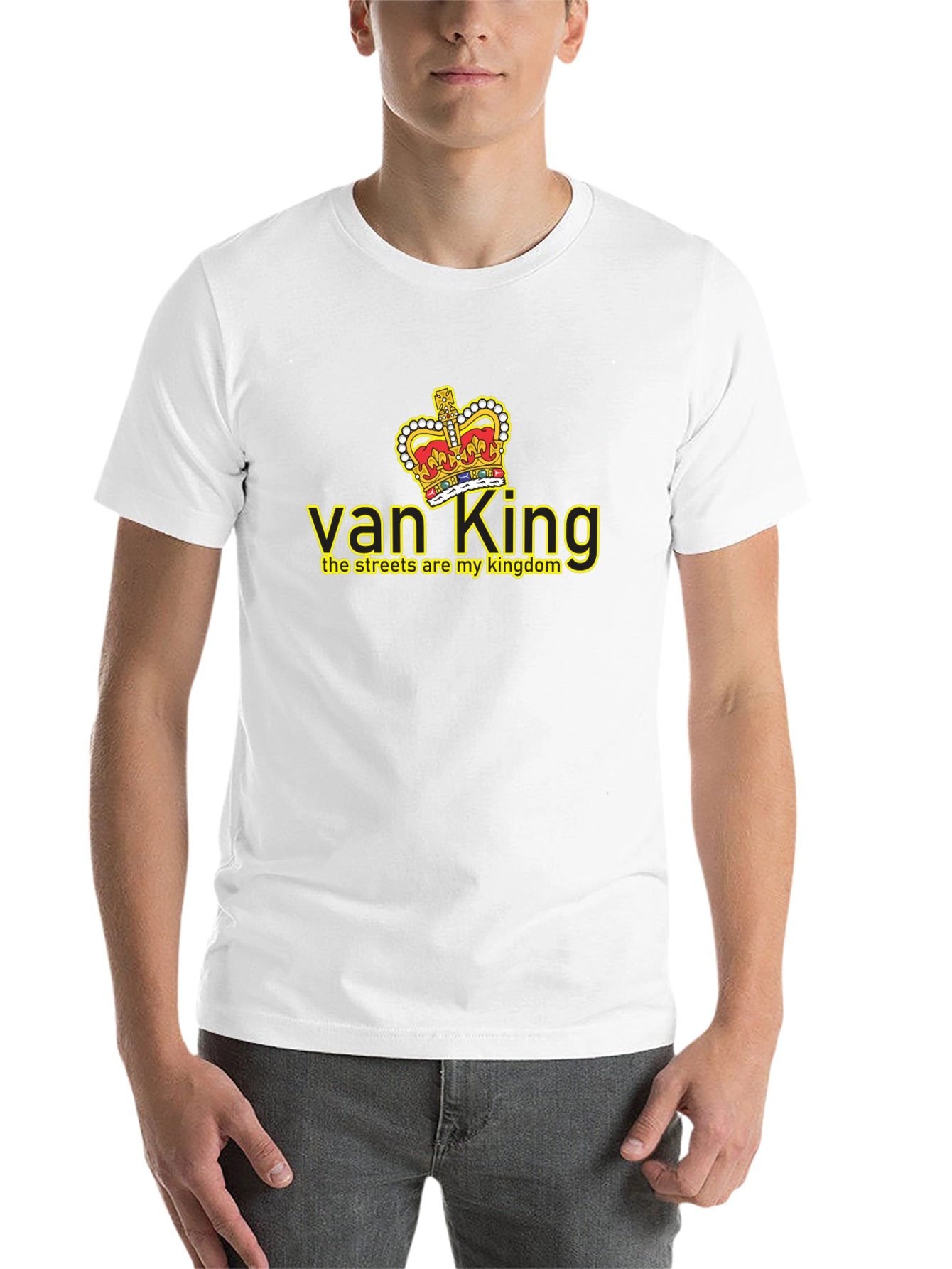 Black Van King Graphic Tee - Black Crew Neck T-Shirt view 14
