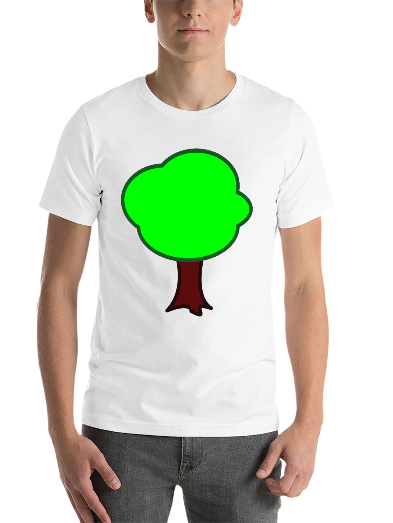 Black Fun Tree Graphic Tee - Black Cotton T-Shirt view 14