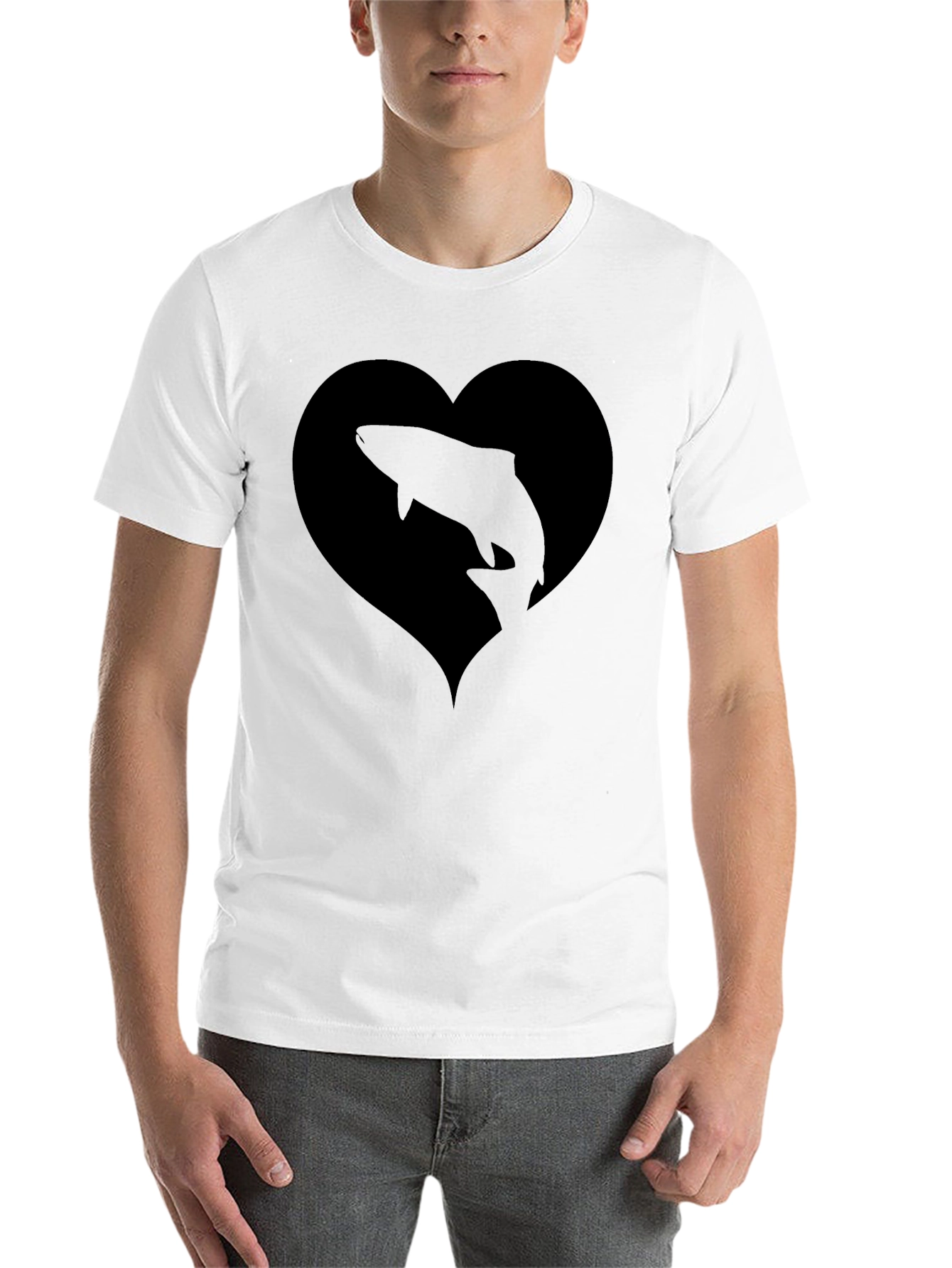Black Fish Heart T-Shirt - 14