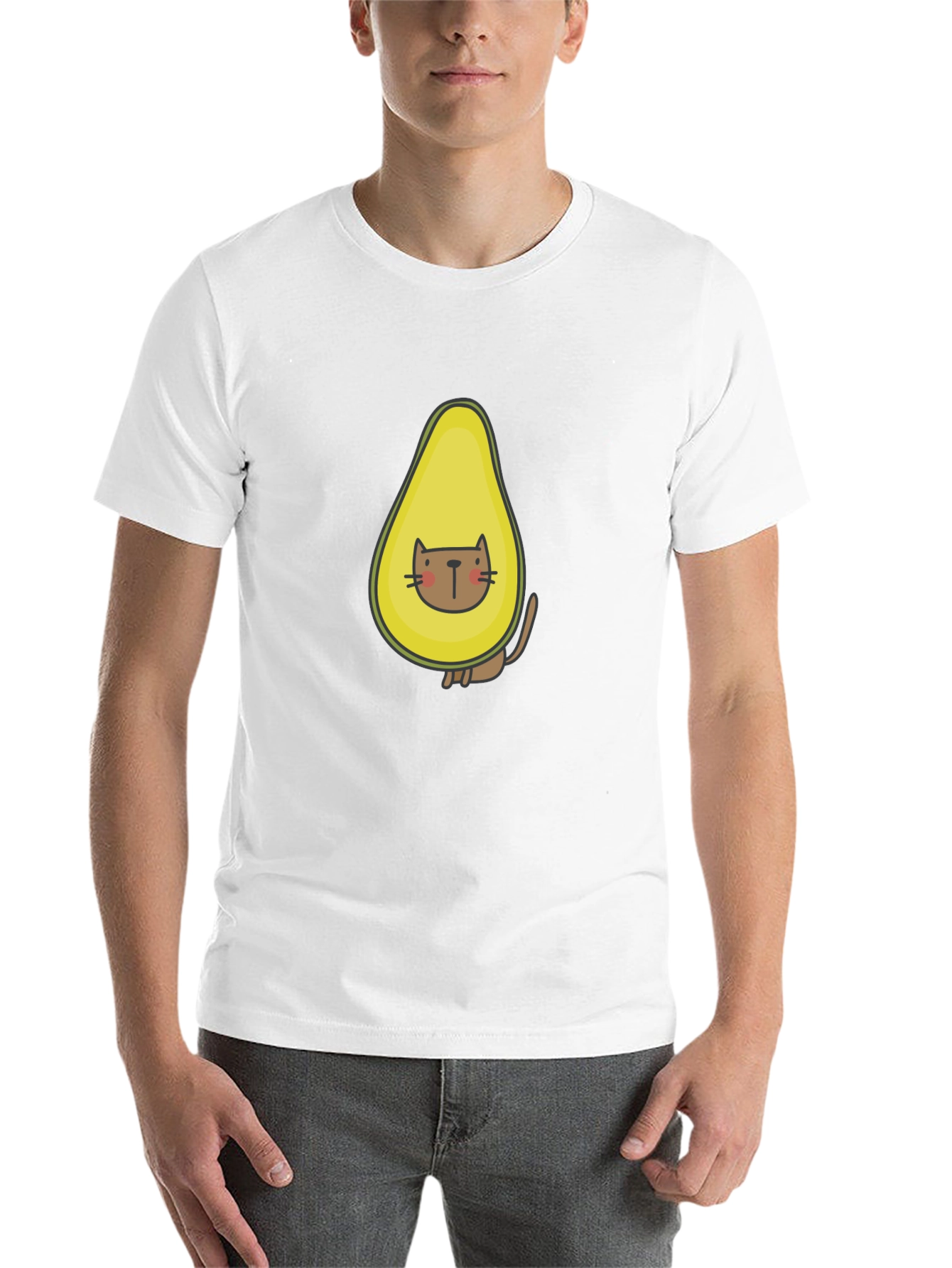 Black Avocado Cat T-Shirt - Funny Graphic Tee view 14