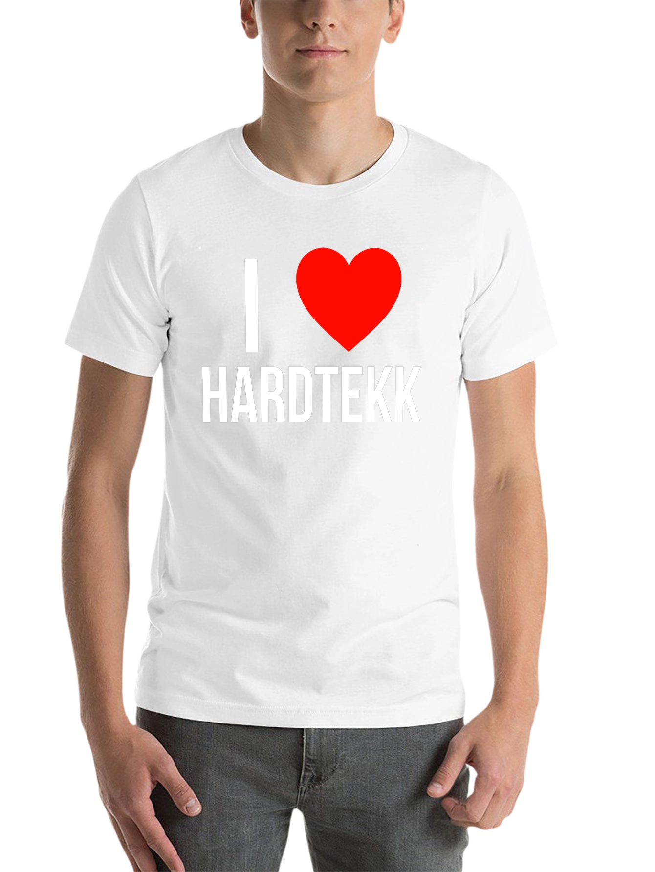 Black I Heart Hardtekk Black T-Shirt - Music Lover Tee view 14