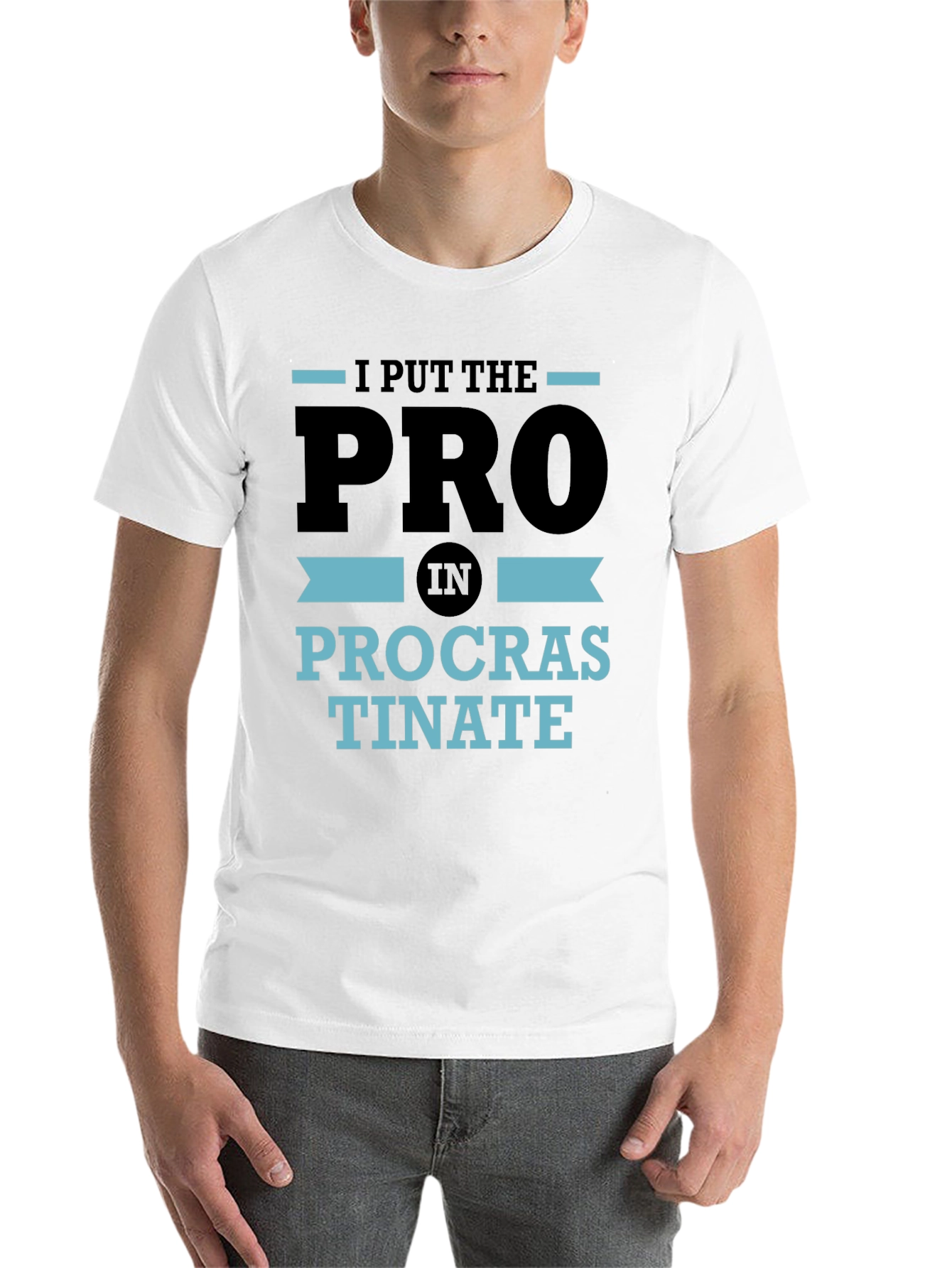 Black Procrastinate T-Shirt - Funny Graphic Tee view 14