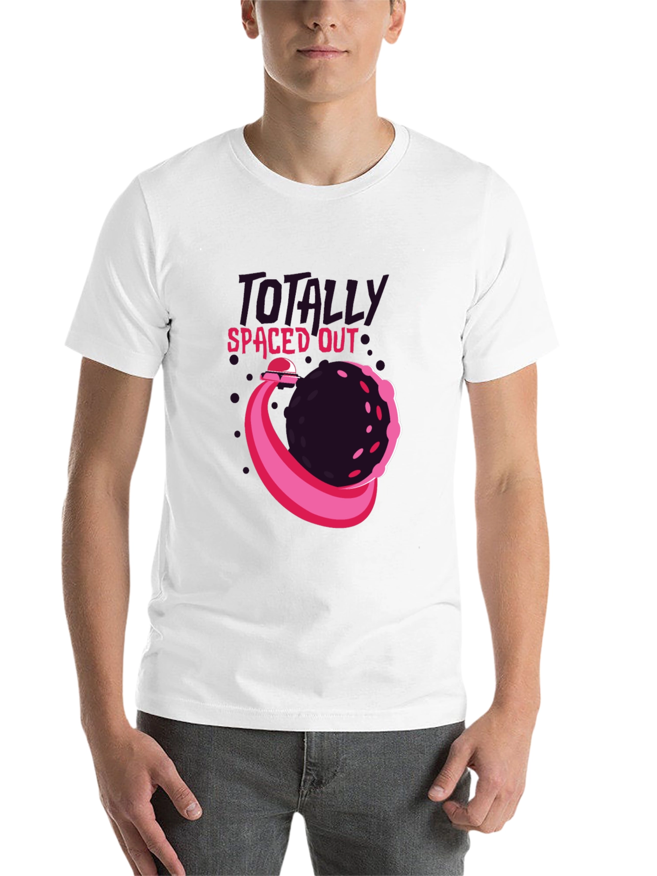 Black Totally Spaced Out T-Shirt - Unique Graphic Tee view 14