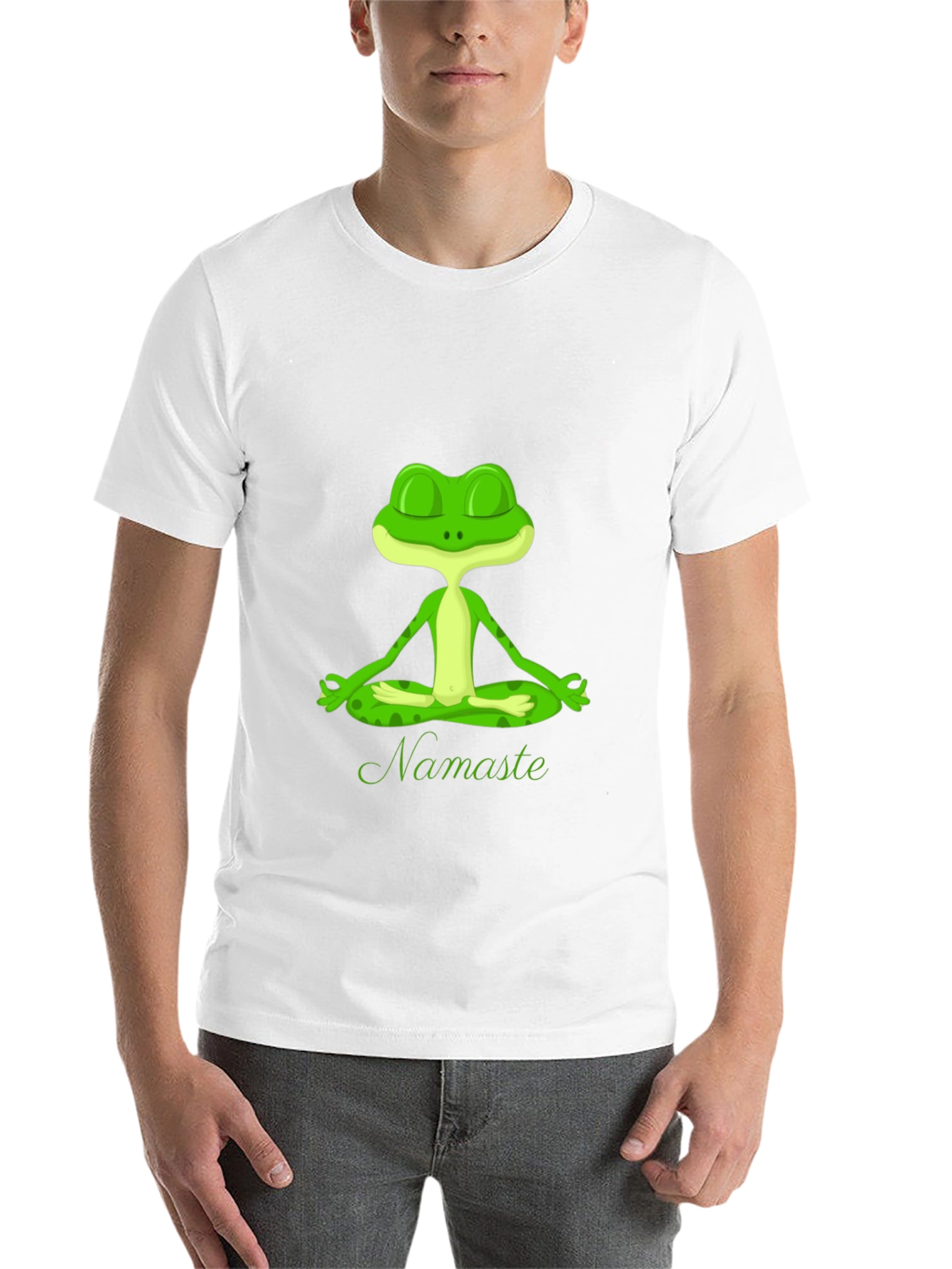 Meditating Frog Namaste Black T-Shirt - Zen Style - 14