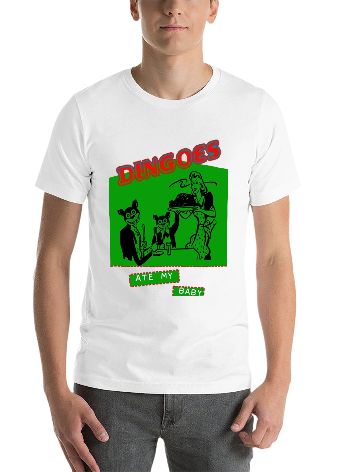 Black Dingoes Ate My Baby Graphic T-Shirt - Novelty Humor Tee view 14