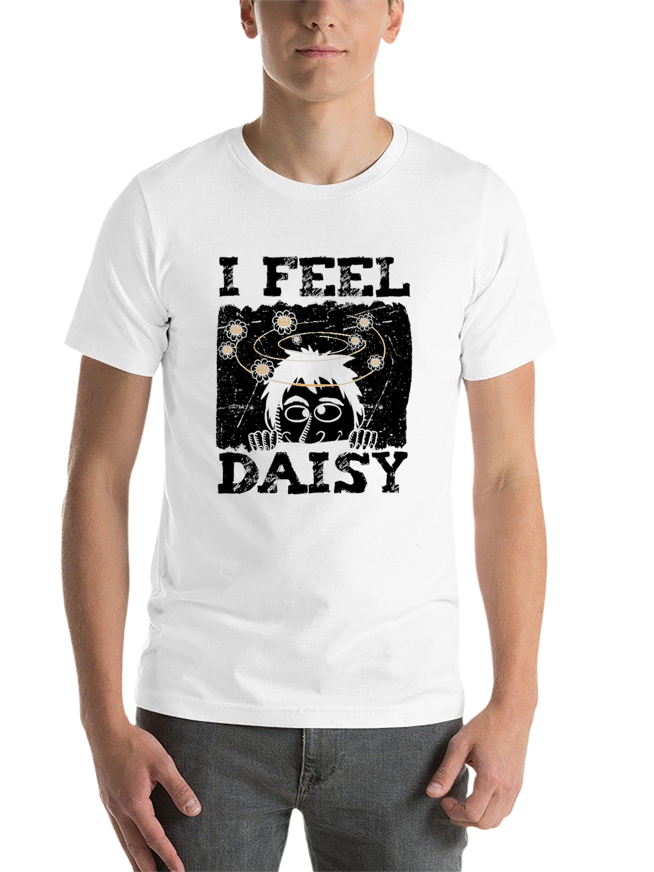 Black I Feel Daisy Graphic T-Shirt - Black view 14