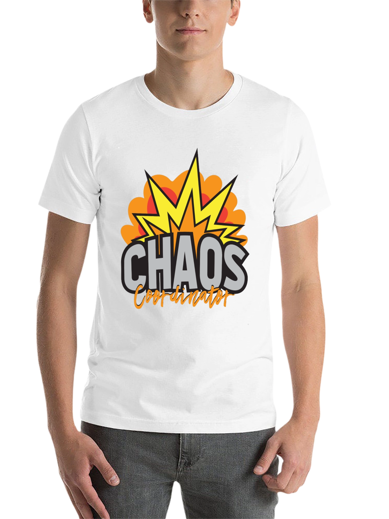 Black Chaos Coordinator T-Shirt - Funny Graphic Tee view 14