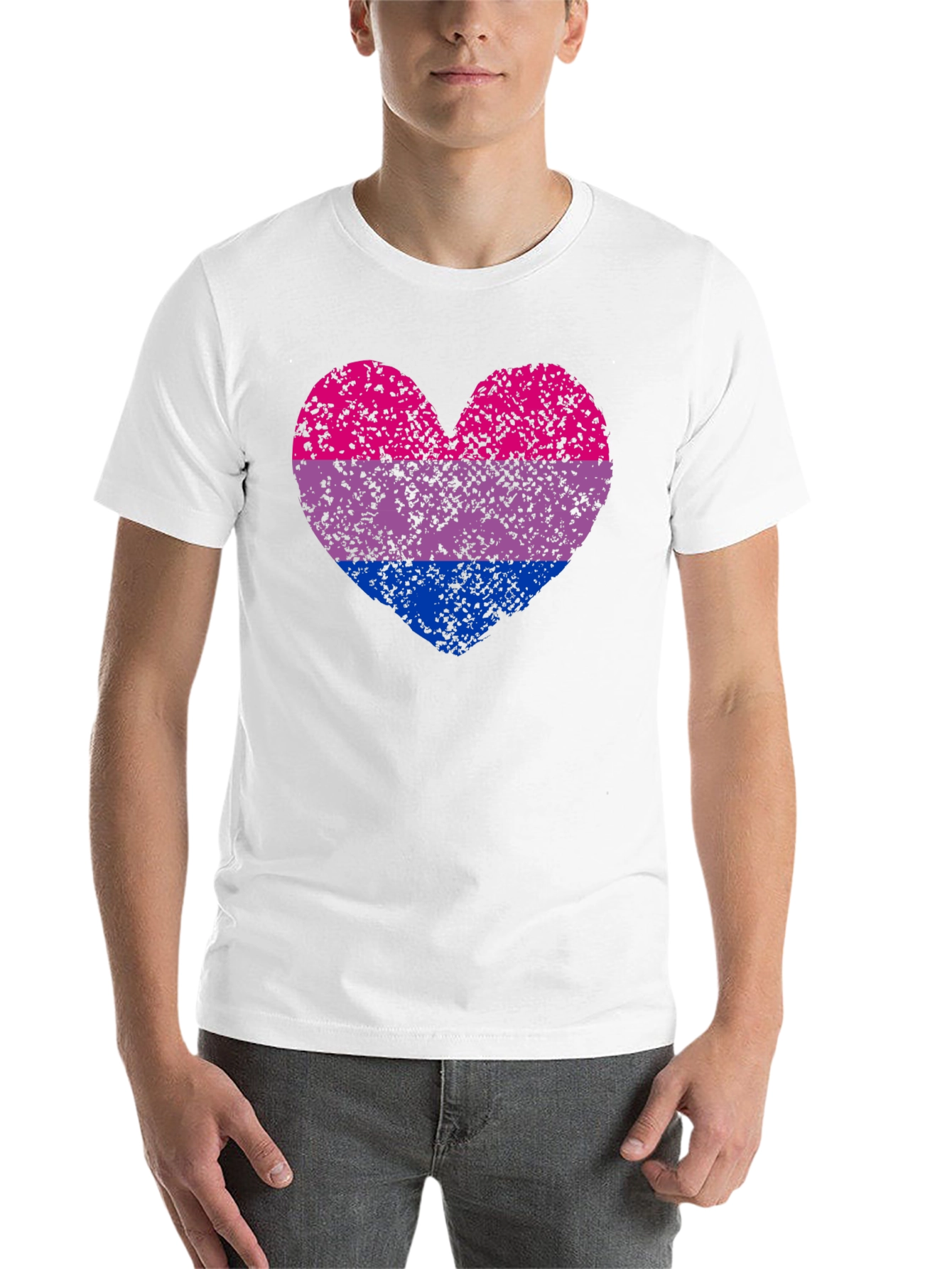 Bi Pride Heart Graphic T-Shirt - 14