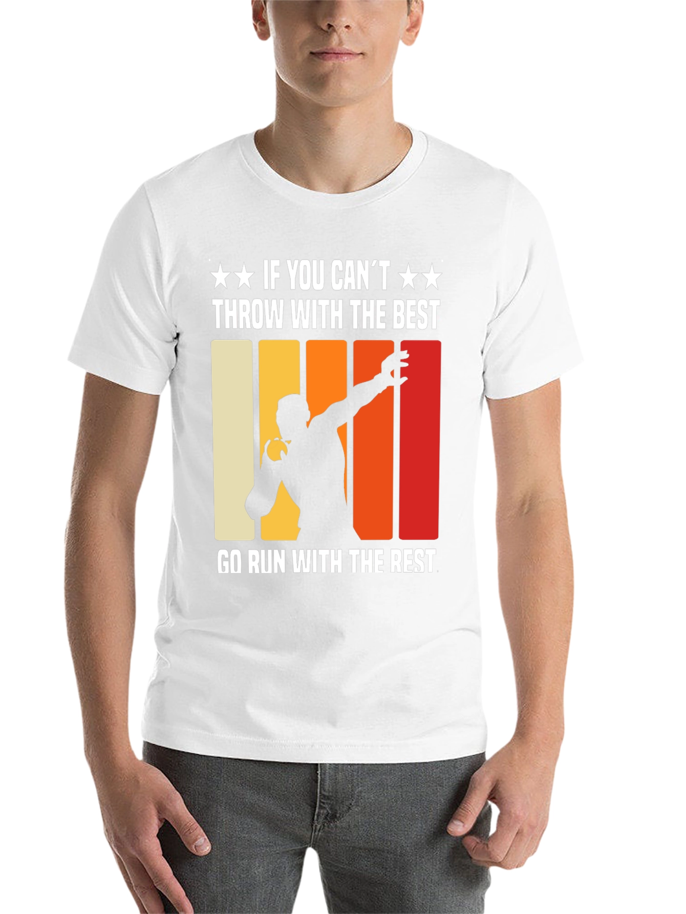 Black Shot Put Thrower T-Shirt: If You Can't Throw With the Best view 14
