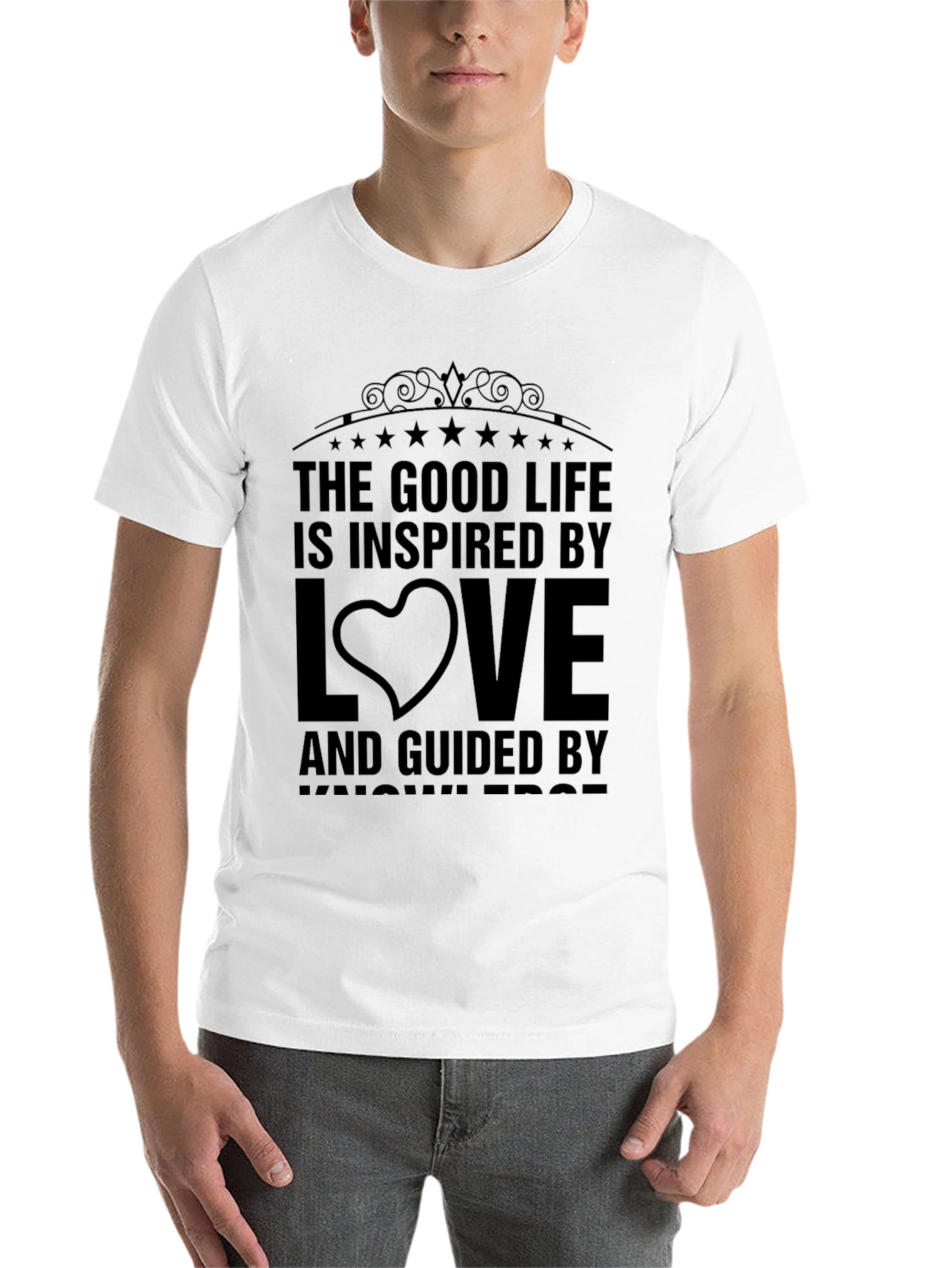 Black Good Life Inspired by Love T-Shirt view 14
