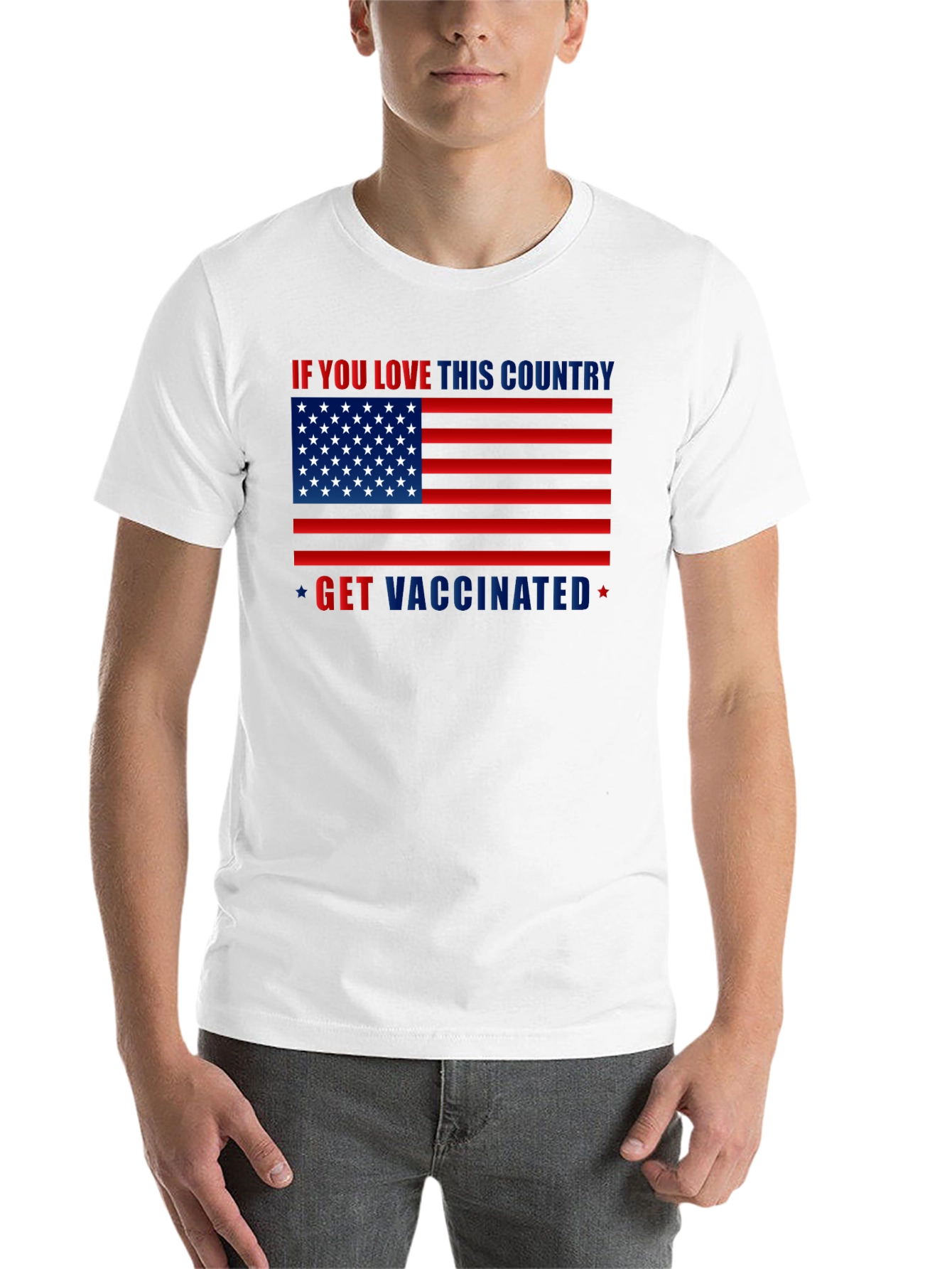 Black Patriotic Vaccination T-Shirt view 14