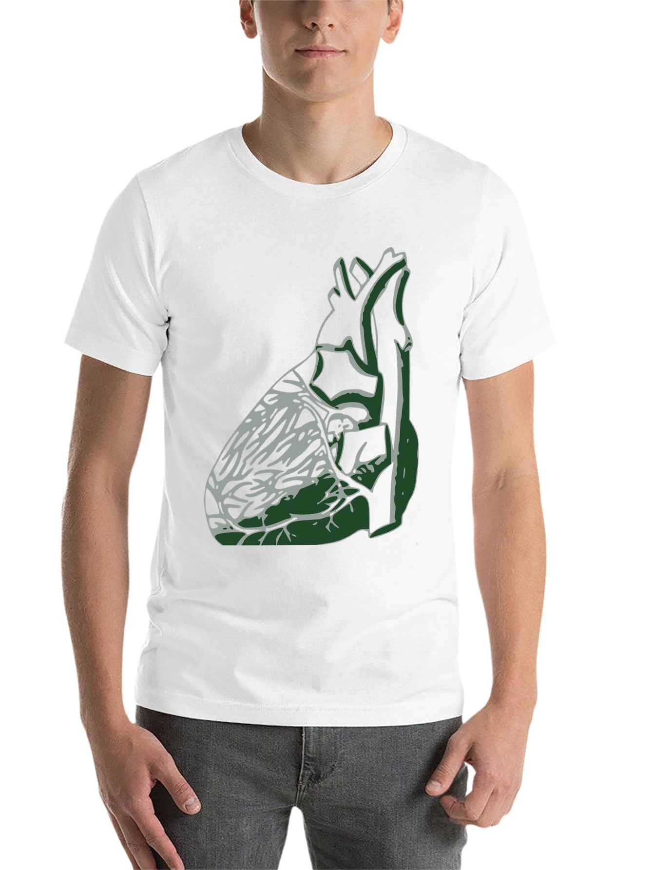 Black Anatomical Heart Graphic Tee - Unique Design view 14