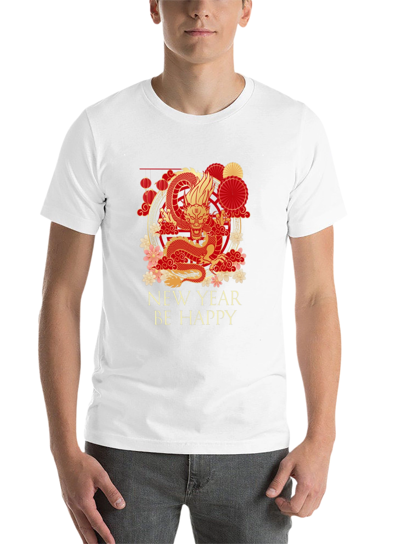 Black Chinese Dragon New Year T-Shirt view 14