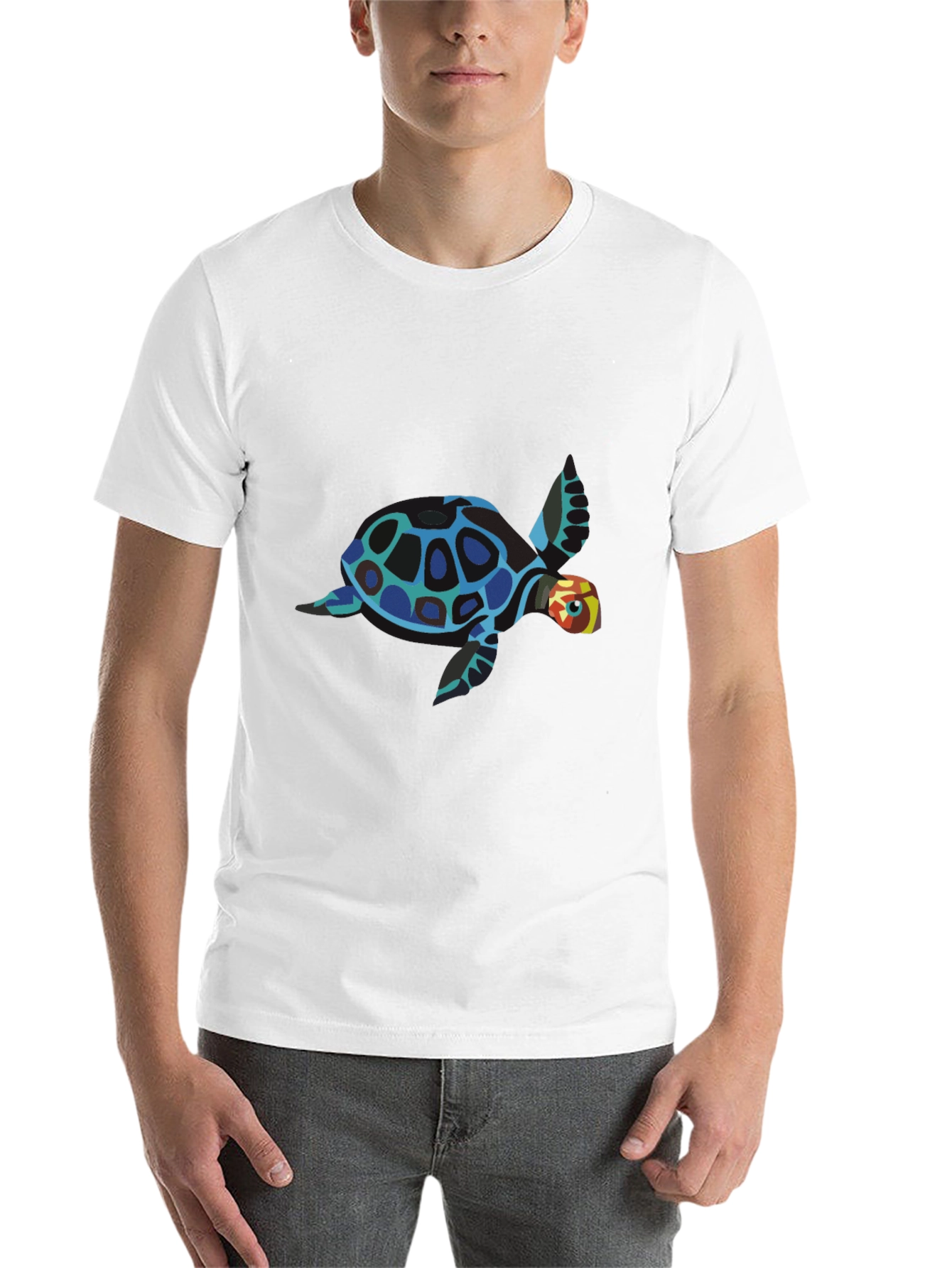 Black Sea Turtle Graphic Tee - Black view 14