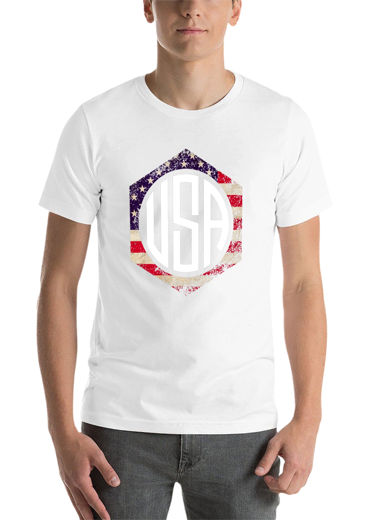 USA Patriotic T-Shirt, American Flag Graphic Tee - 14