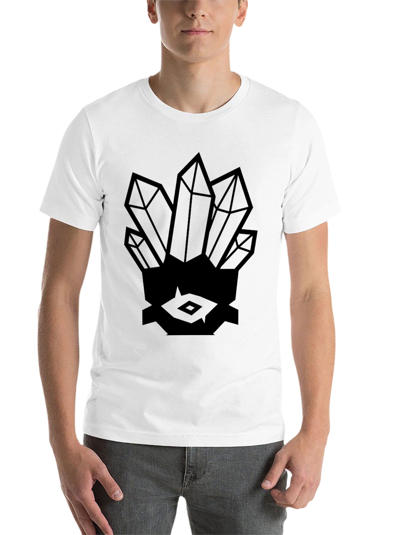 Black Crystals Graphic Black T-Shirt view 14