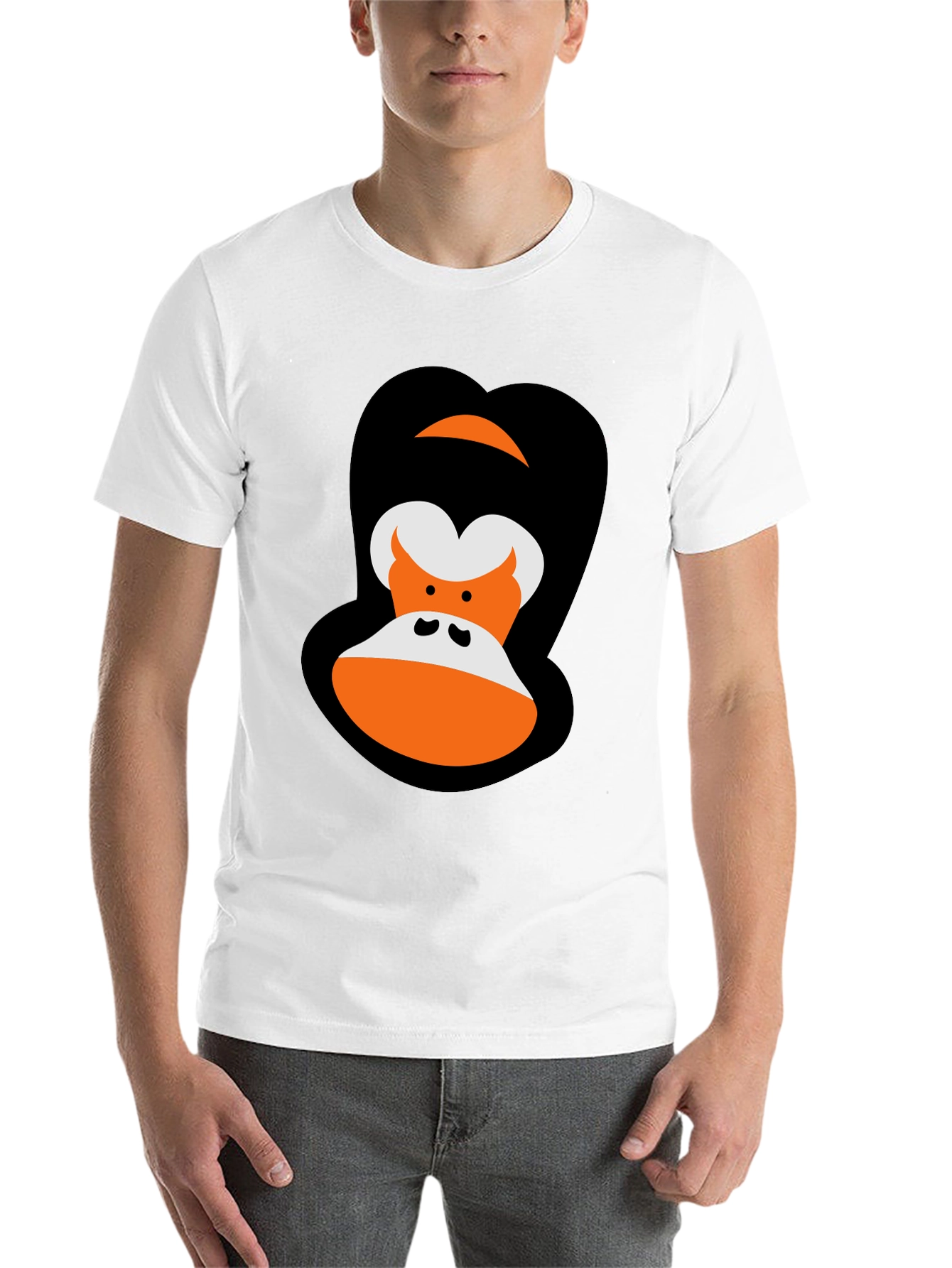 Black Cartoon Gorilla Graphic Tee - Black view 14