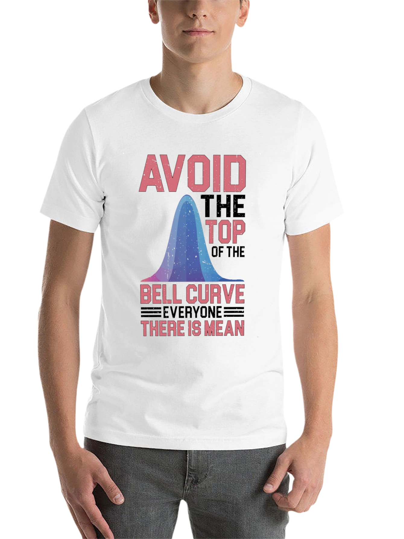 Black Avoid the Top Bell Curve T-Shirt view 14