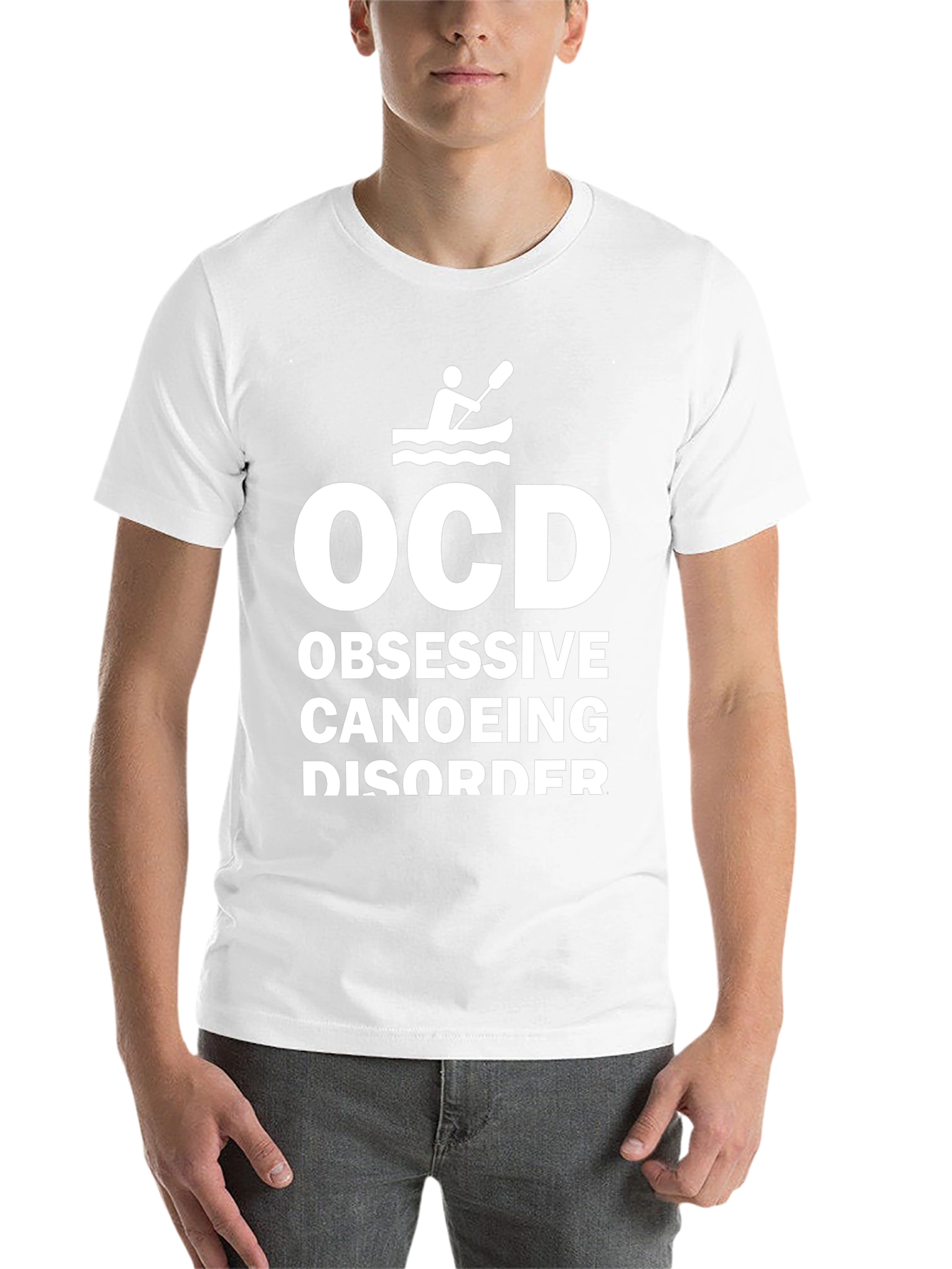 Black OCD Obsessive Canoeing Disorder Novelty T-Shirt view 14