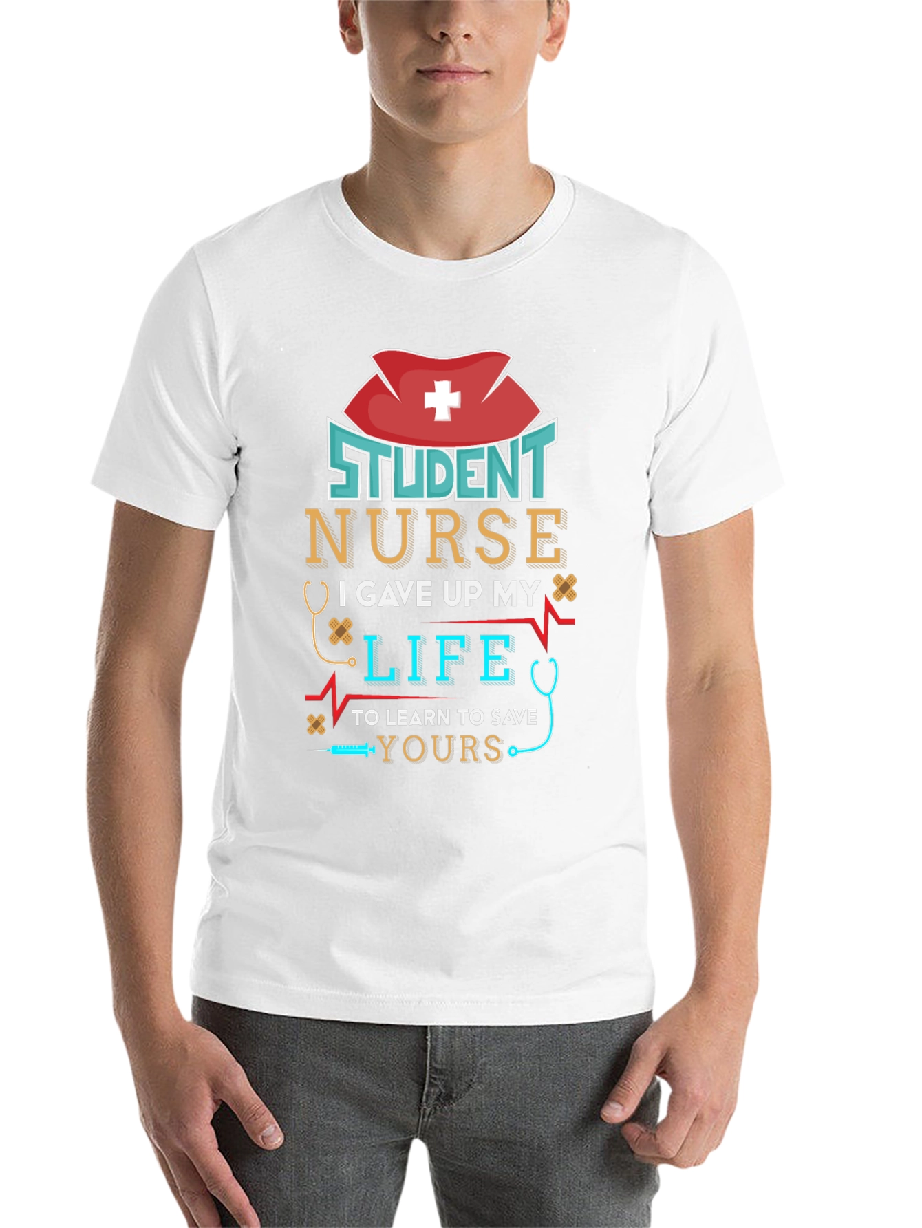 Black Student Nurse T-Shirt - I Gave Up My Life To Save Yours view 14