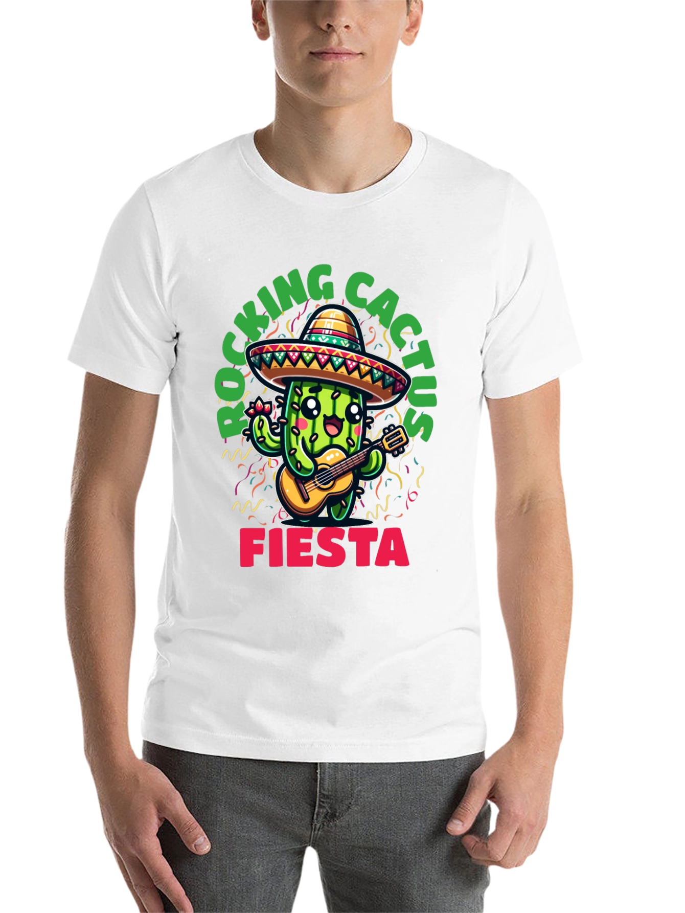 Black Rocking Cactus Fiesta T-Shirt view 14
