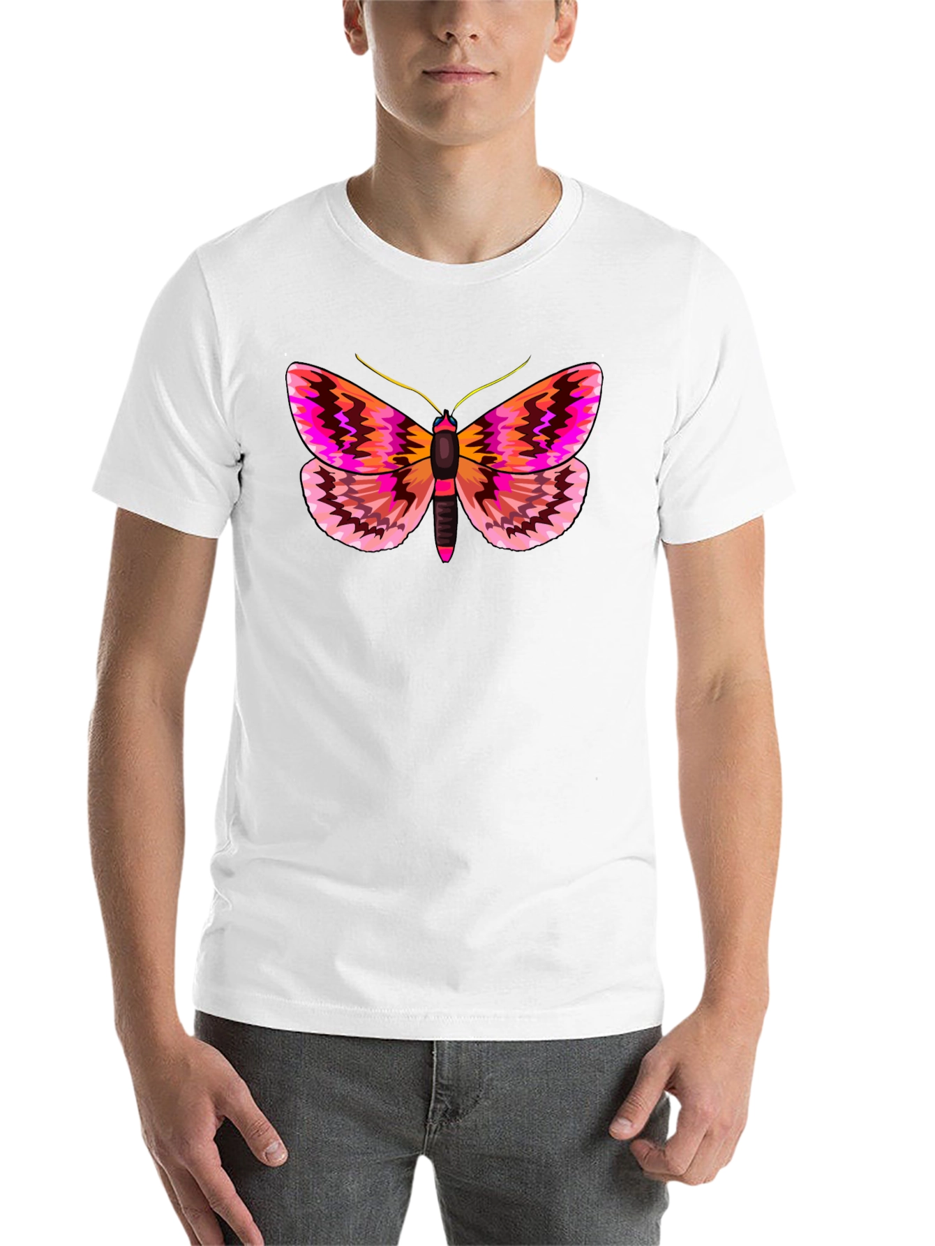 Black Moth Graphic T-Shirt - Unique Butterfly Tee view 14