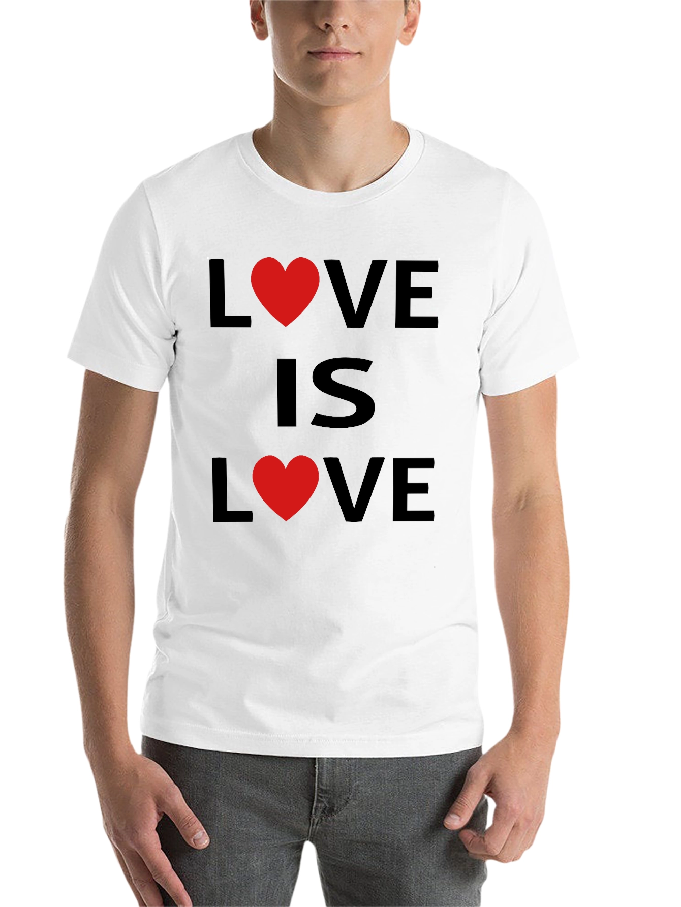 Black Love Is Love T-Shirt - Black view 14