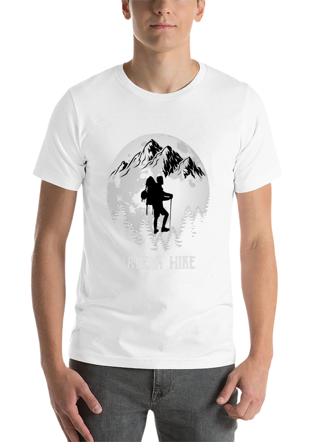 Black Take a Hike Tee: Mountain Adventure T-Shirt view 14