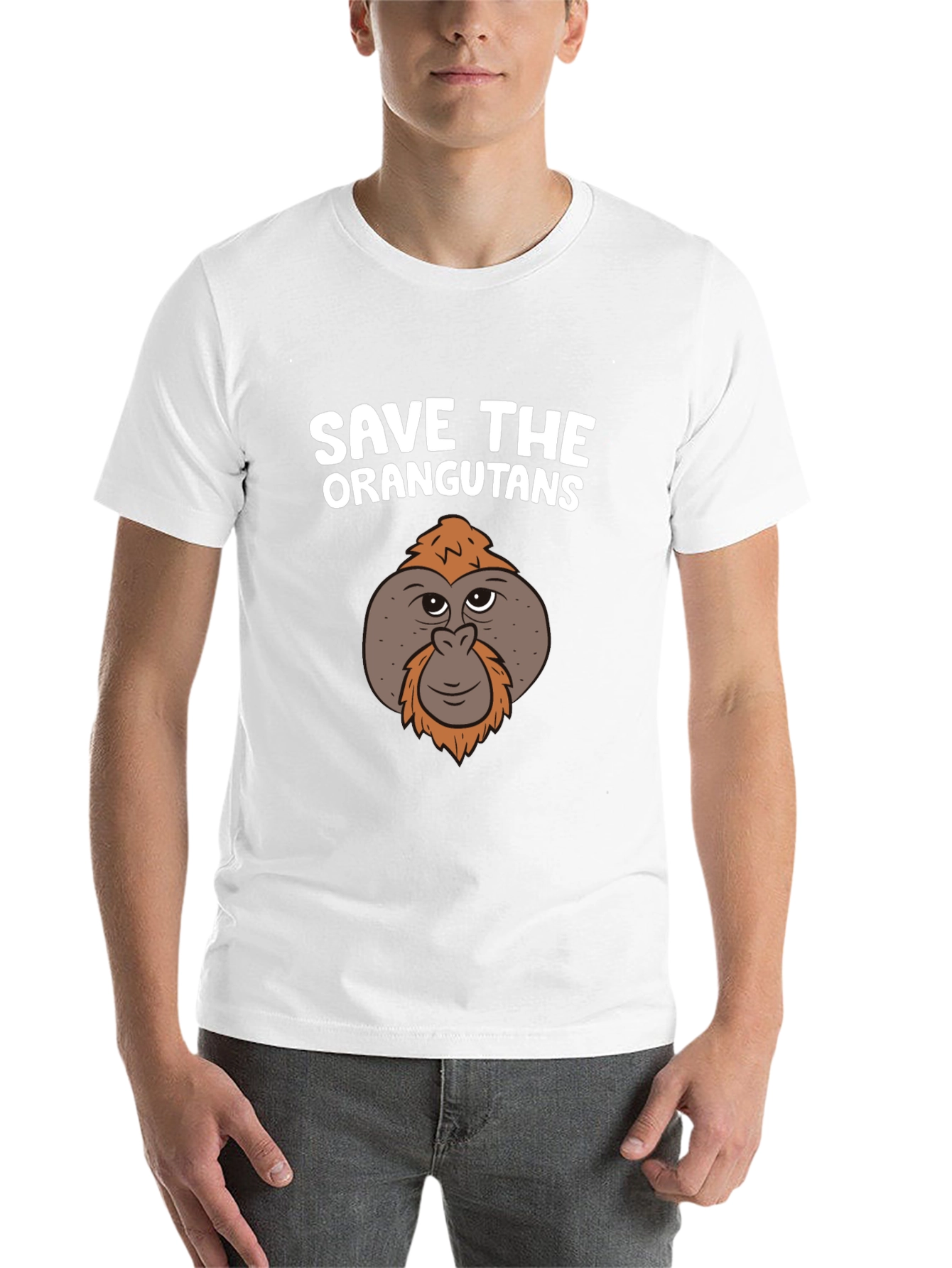 Black Save the Orangutans Graphic T-Shirt view 14
