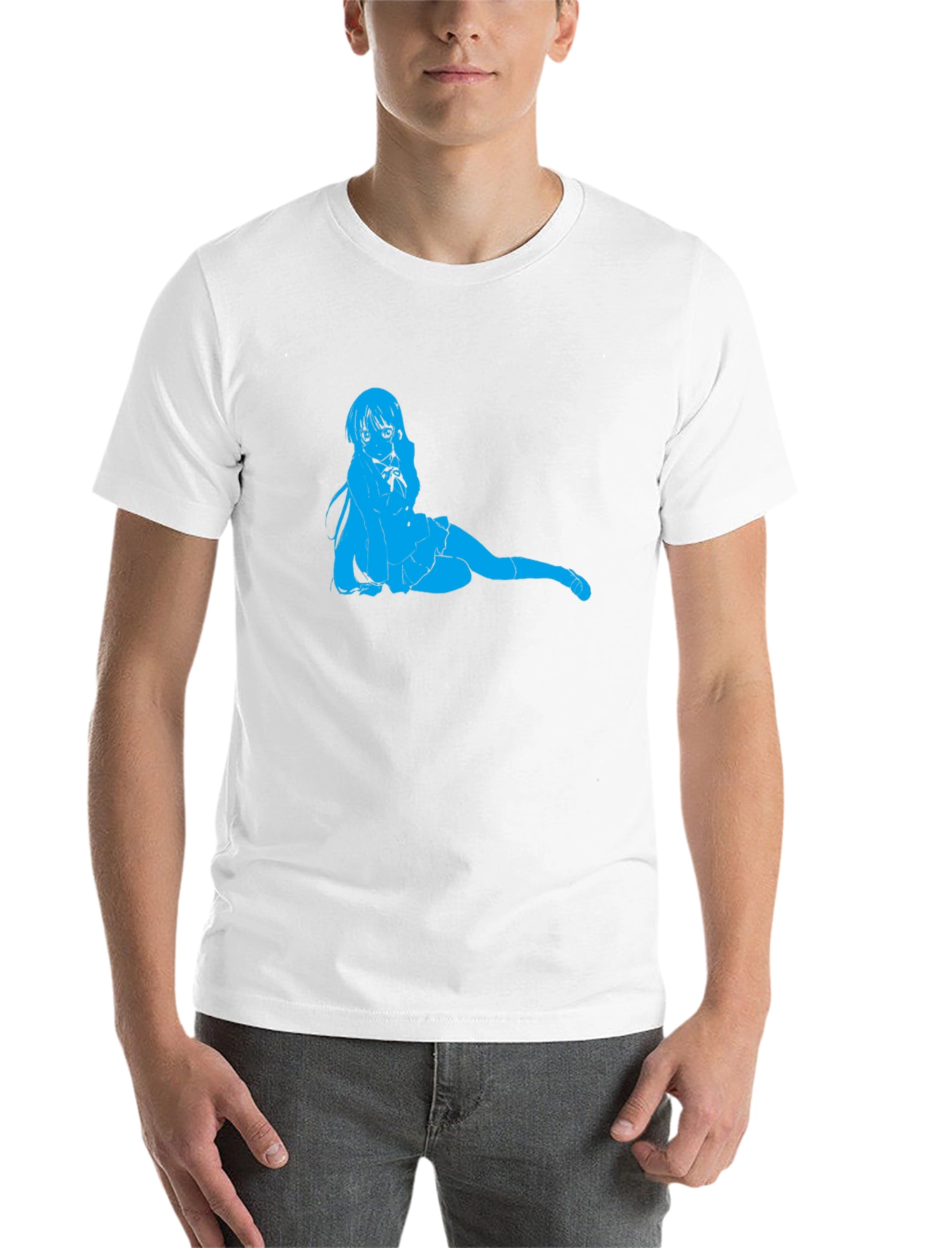 Black Anime Girl Graphic Tee - Black view 14