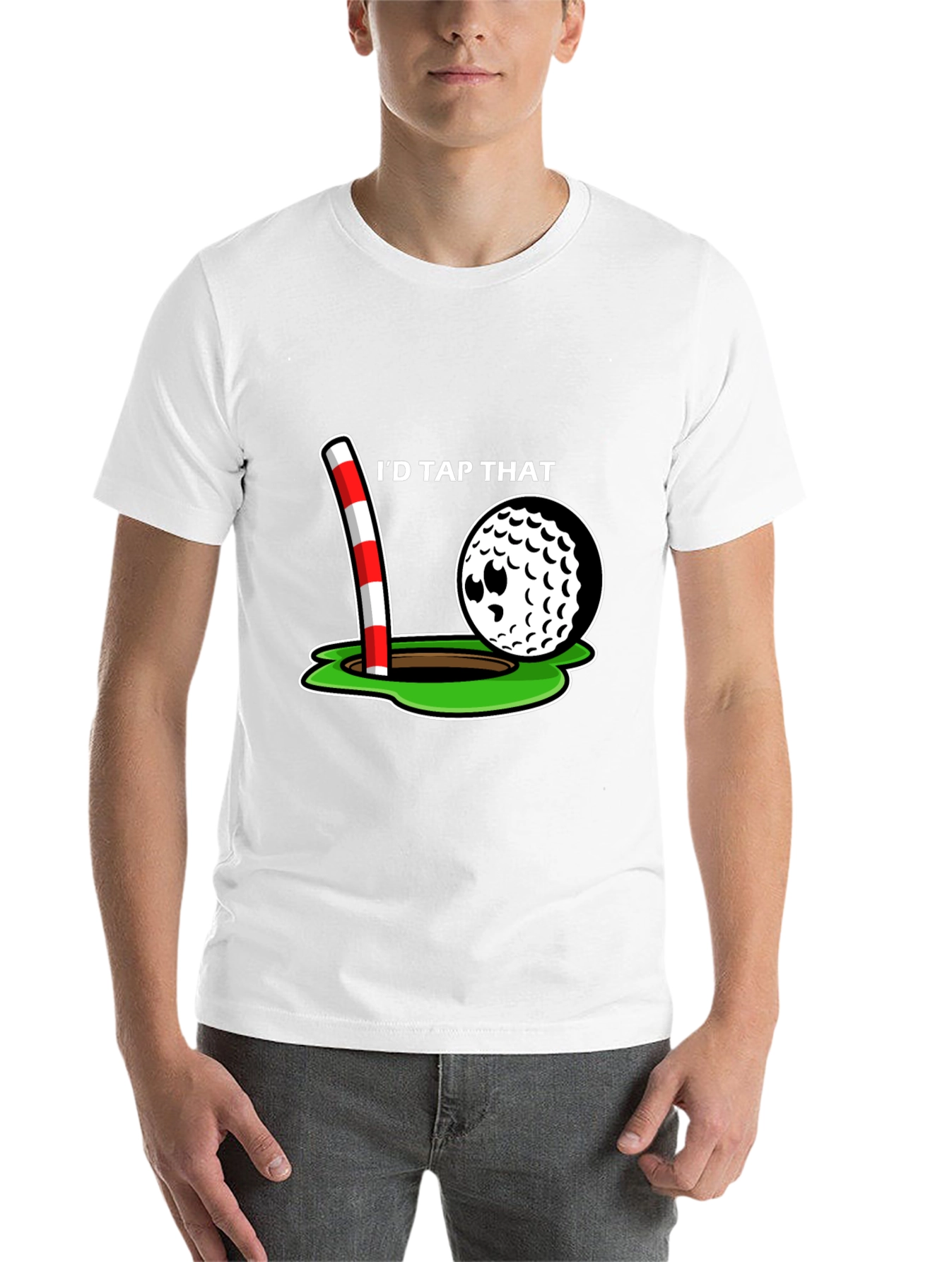 Black I'd Tap That Golf T-Shirt view 14