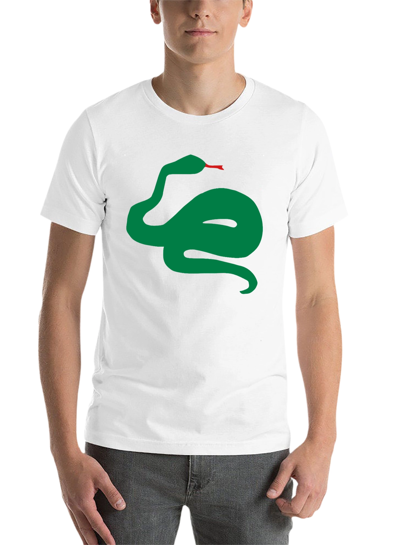 Black Green Snake Graphic Black T-Shirt view 14