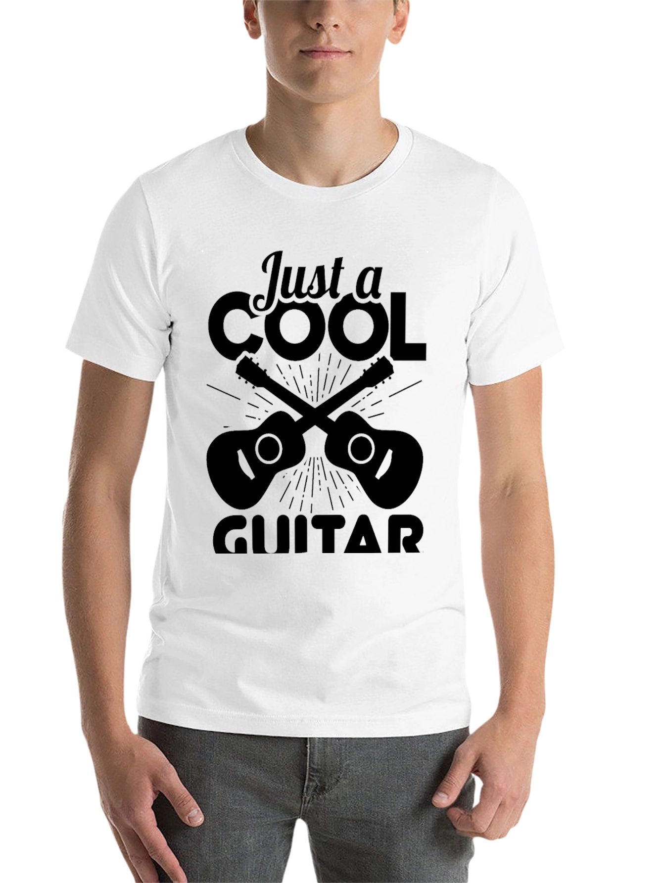 Black Cool Guitar T-Shirt - Musician Tee view 14
