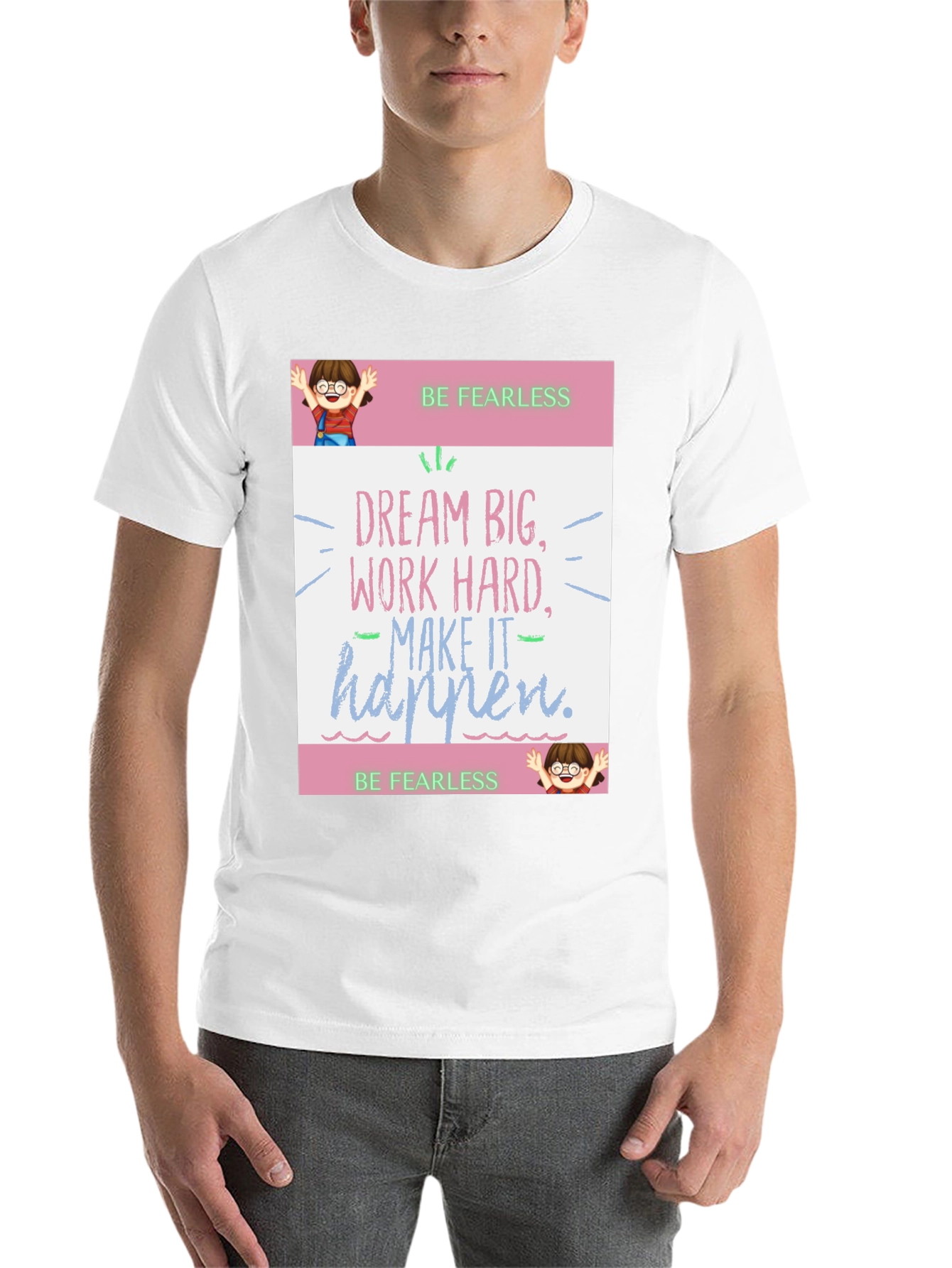 Black Be Fearless Graphic Tee - Dream Big view 14