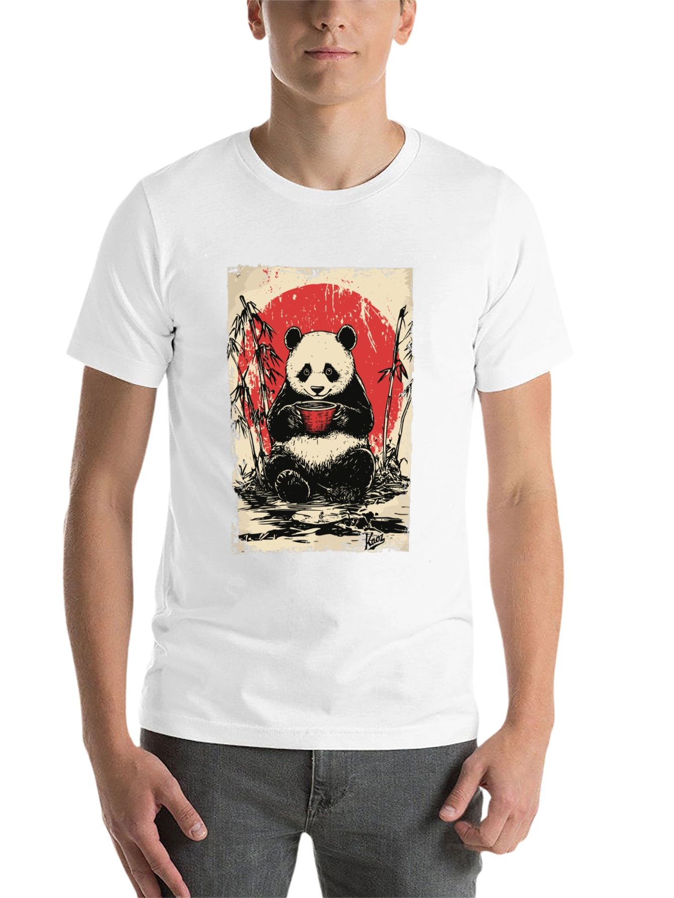Black Panda Tea T-Shirt - Cute Asian Design view 14