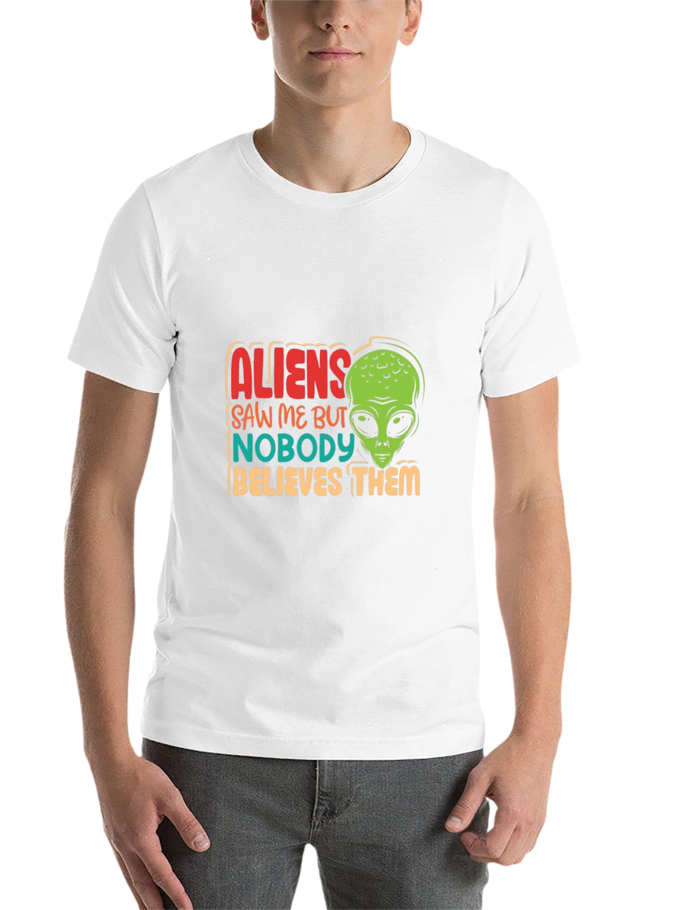 Black Aliens Saw Me Funny Graphic T-Shirt view 14
