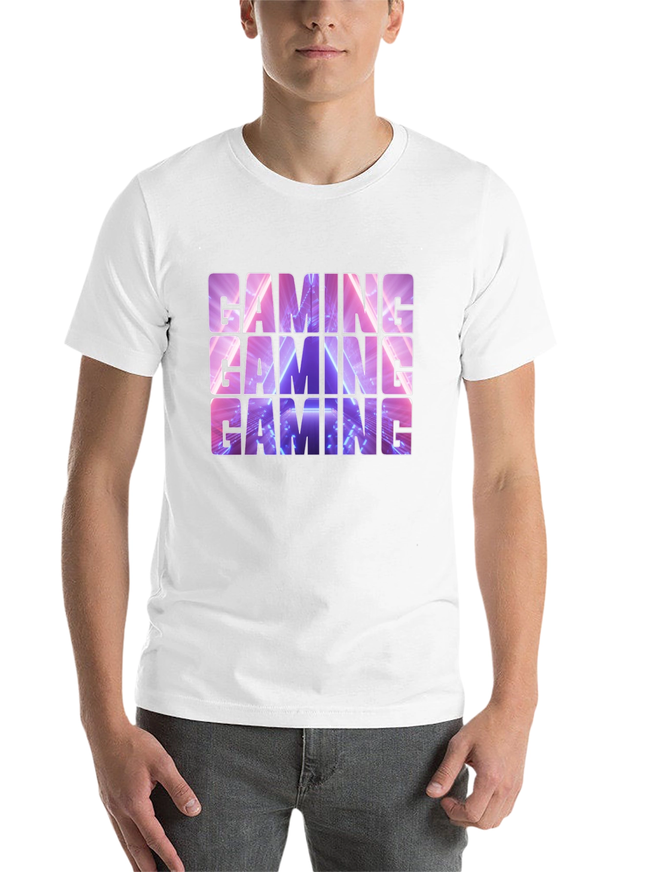 Black Gaming T-Shirt - Neon Design view 14
