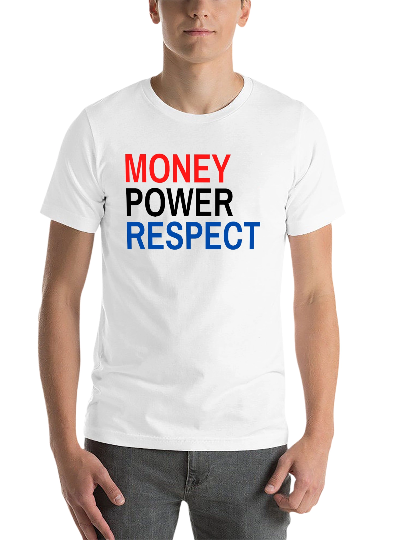Black Money Power Respect Graphic Tee view 14