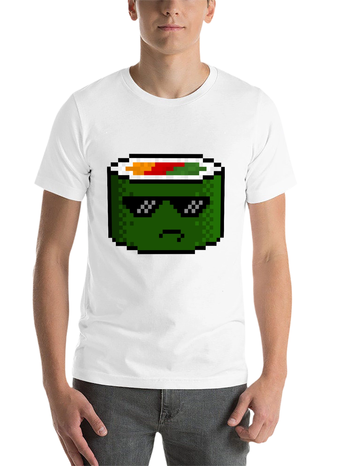 Black Pixel Sushi Roll T-Shirt - Cool Foodie Tee view 14