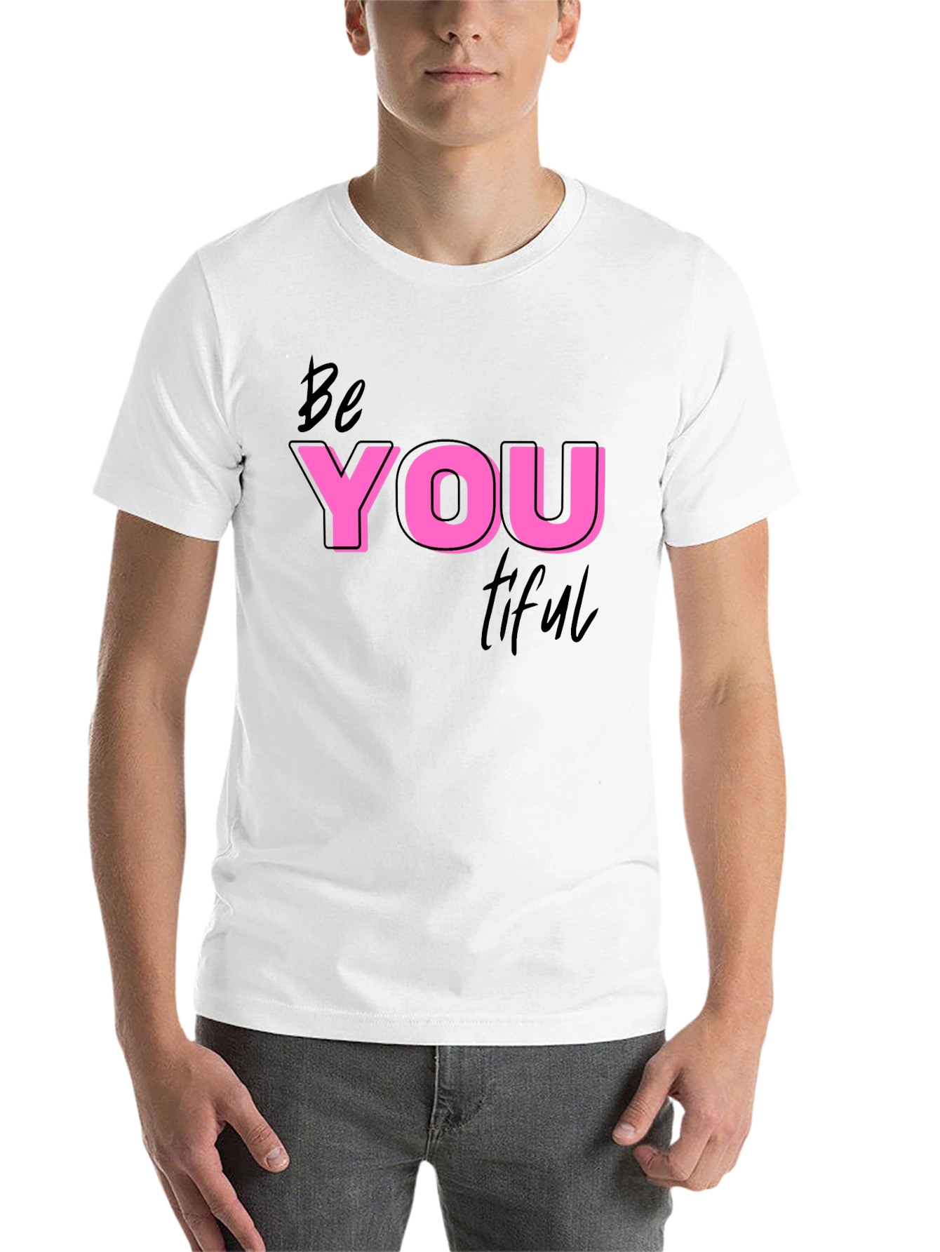 Black Be You Tiful Black Graphic Tee view 14