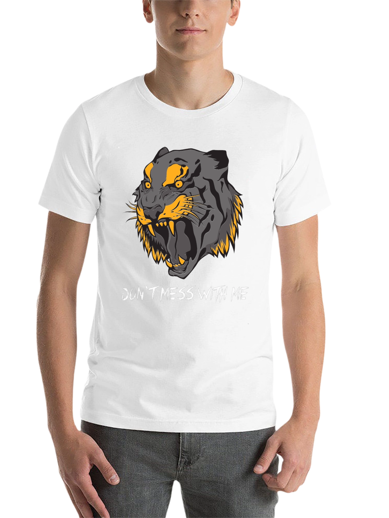 Black Don't Mess With Me Tiger Graphic Tee view 14