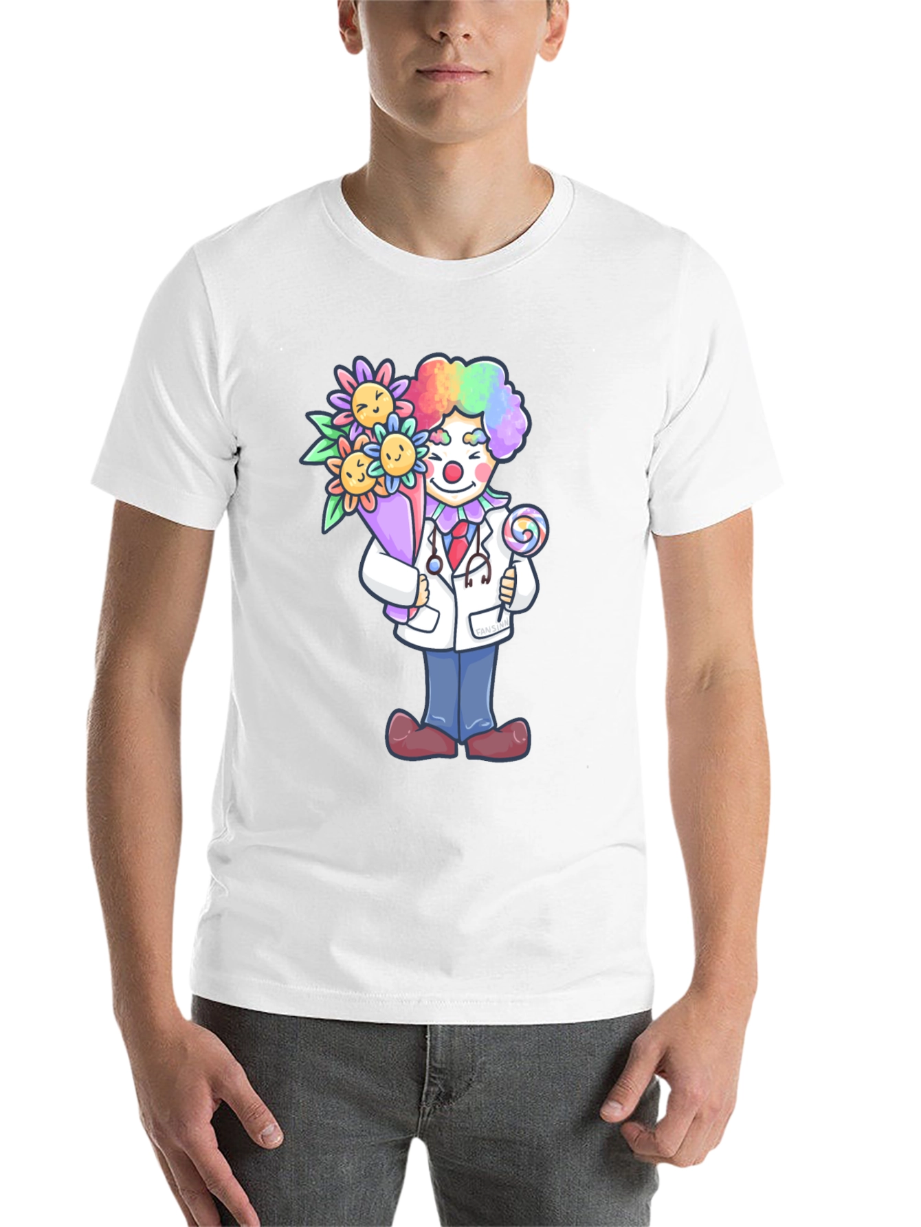 Black Clown Doctor Graphic Tee - Funny Medical Shirt view 14