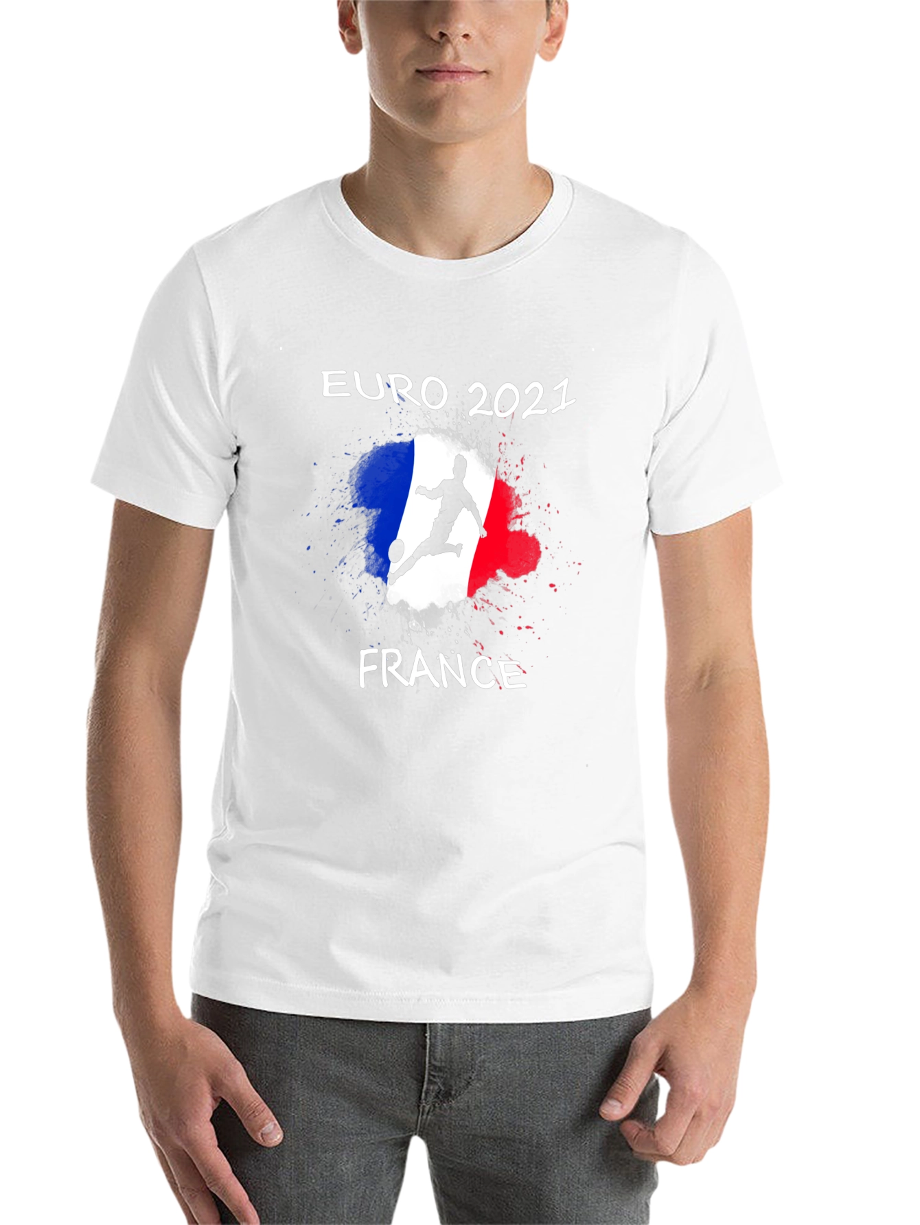 Black Euro 2021 France Soccer T-Shirt view 14