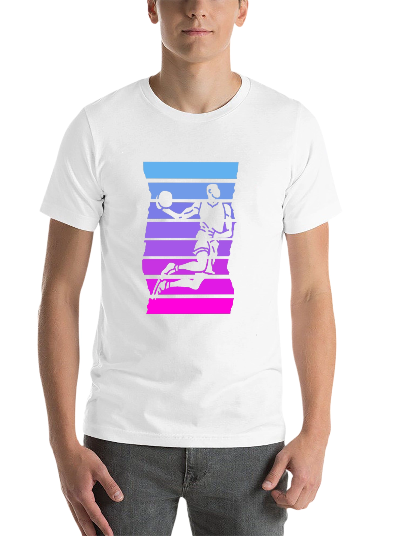 Black Retro Basketball Player Graphic Tee view 14