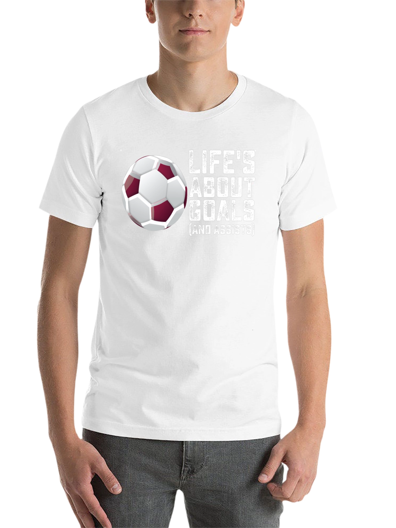 Black Life's About Goals Soccer T-Shirt view 14