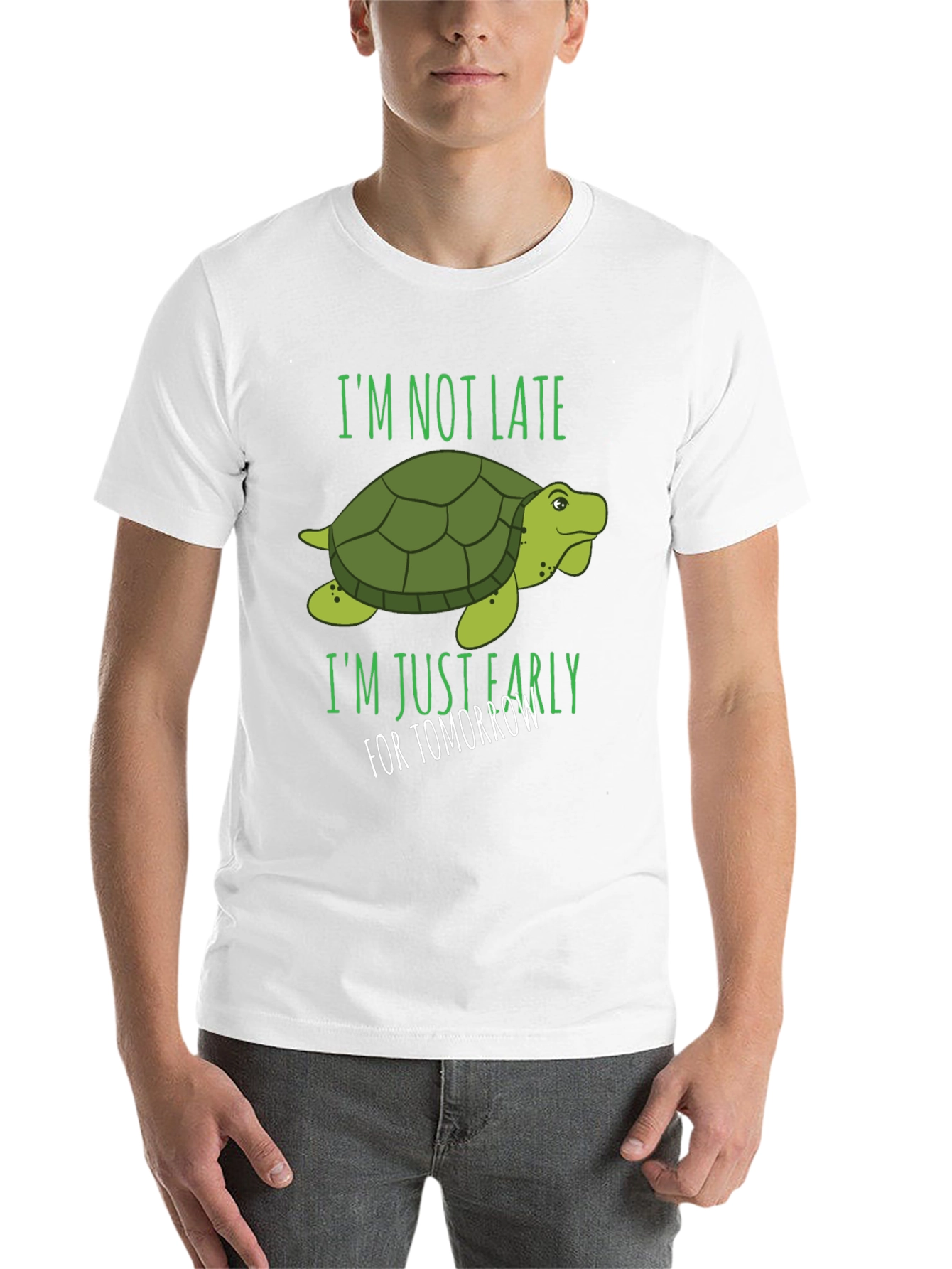 Black Funny Turtle T-Shirt - Always Early! view 14