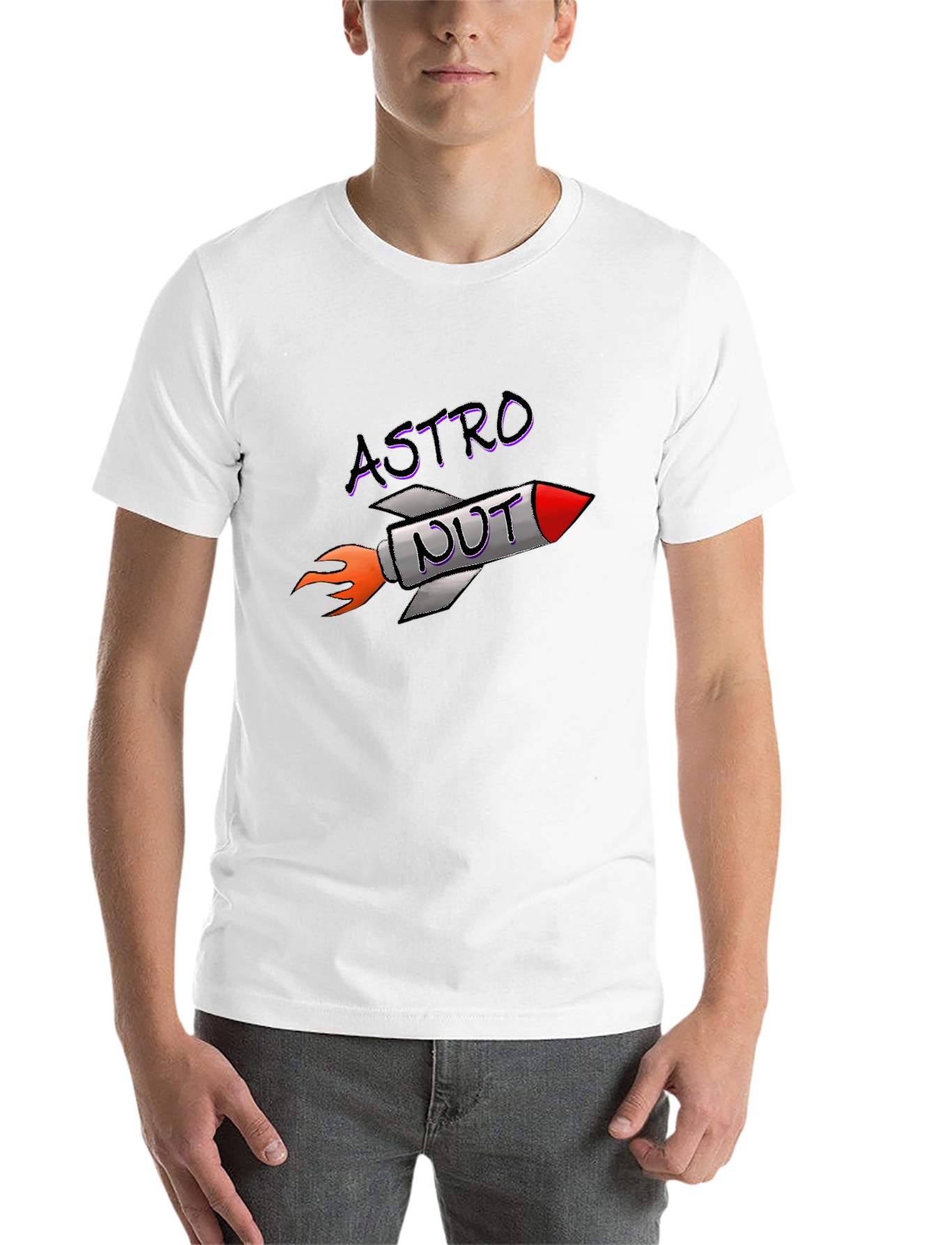 Black Astro Nut T-Shirt - Rocket Space Humor Tee view 14